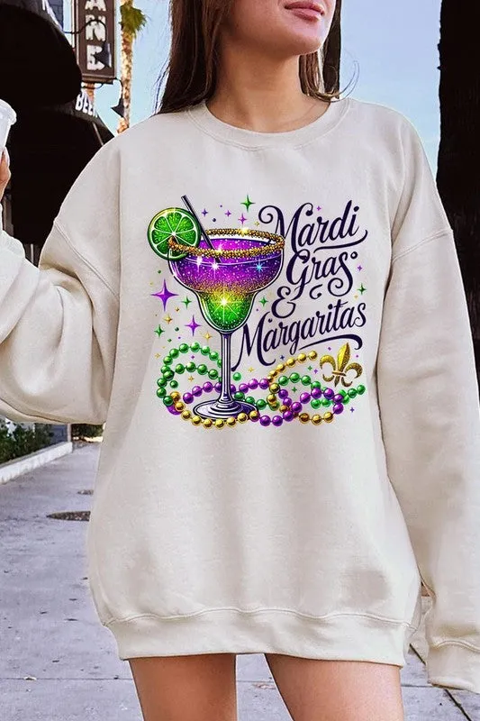 Mardi Gras & Margaritas Graphic Plus Sweatshirt