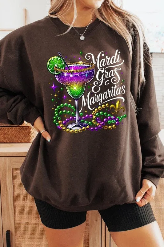 Mardi Gras & Margaritas Graphic Plus Sweatshirt