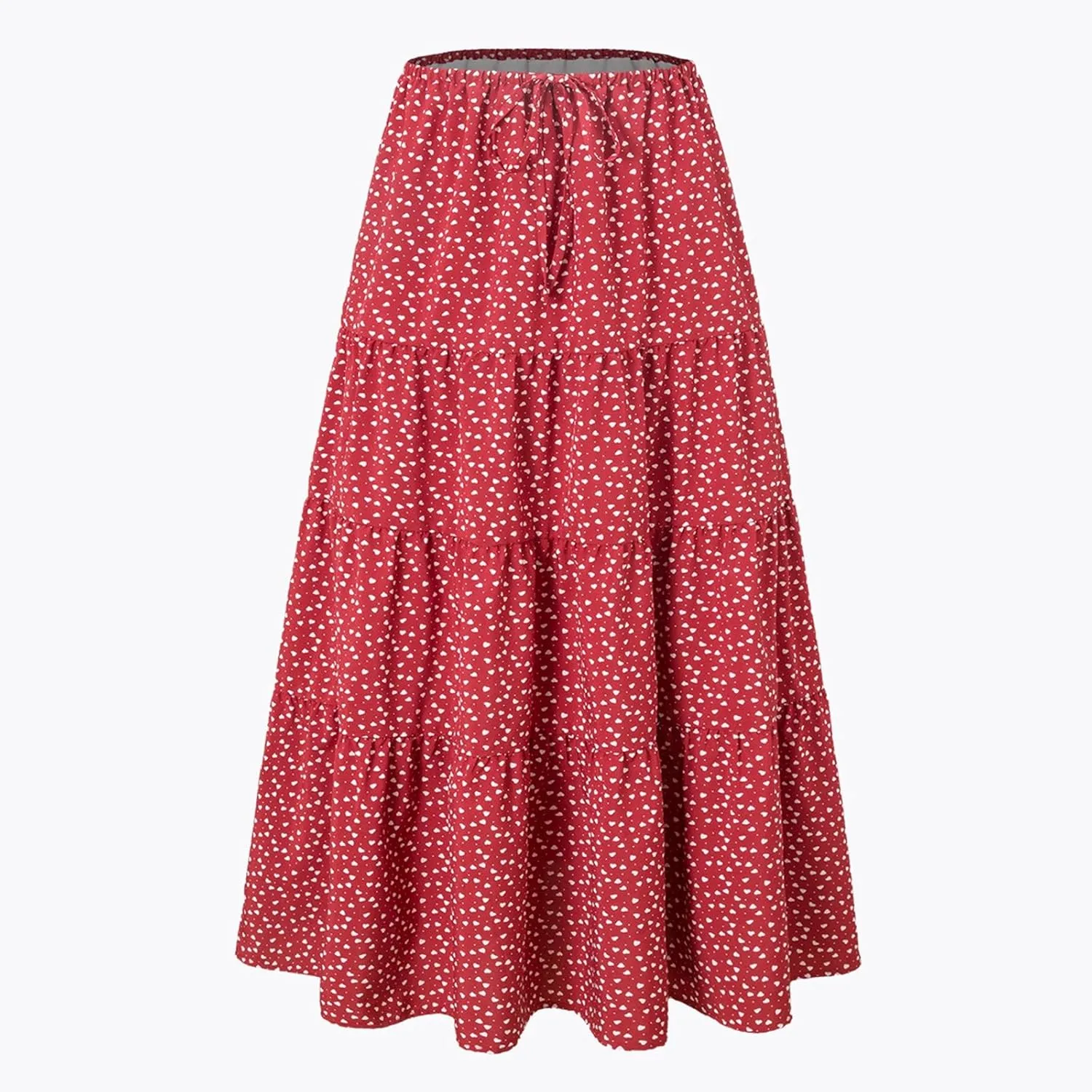 Maxi Skirt with Slit for Women High Waist Boho Flowy Long Skirt Elegant A-Line