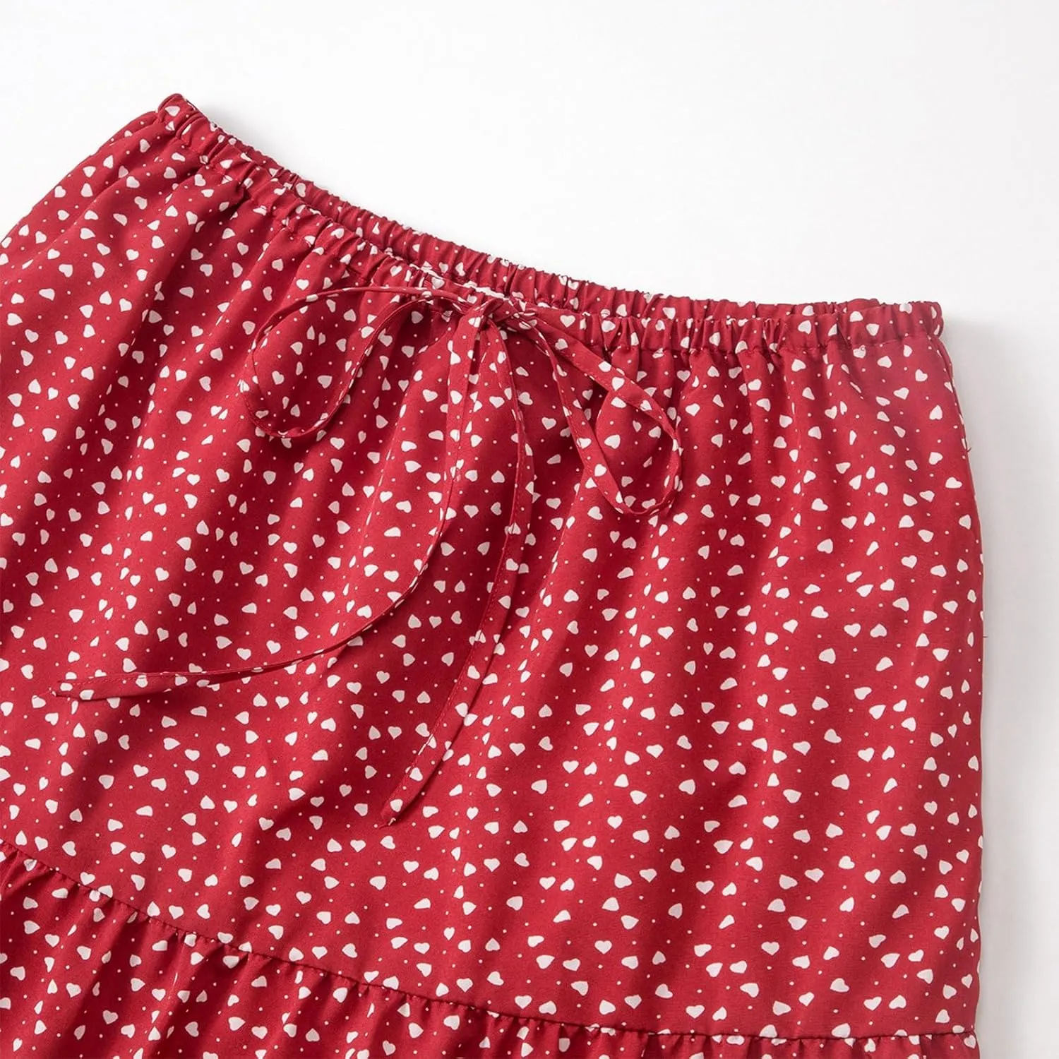 Maxi Skirt with Slit for Women High Waist Boho Flowy Long Skirt Elegant A-Line