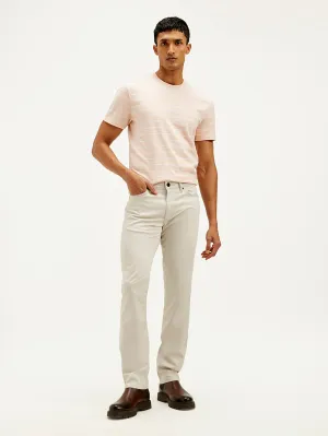 Men's Off White Slim Fit Trousers