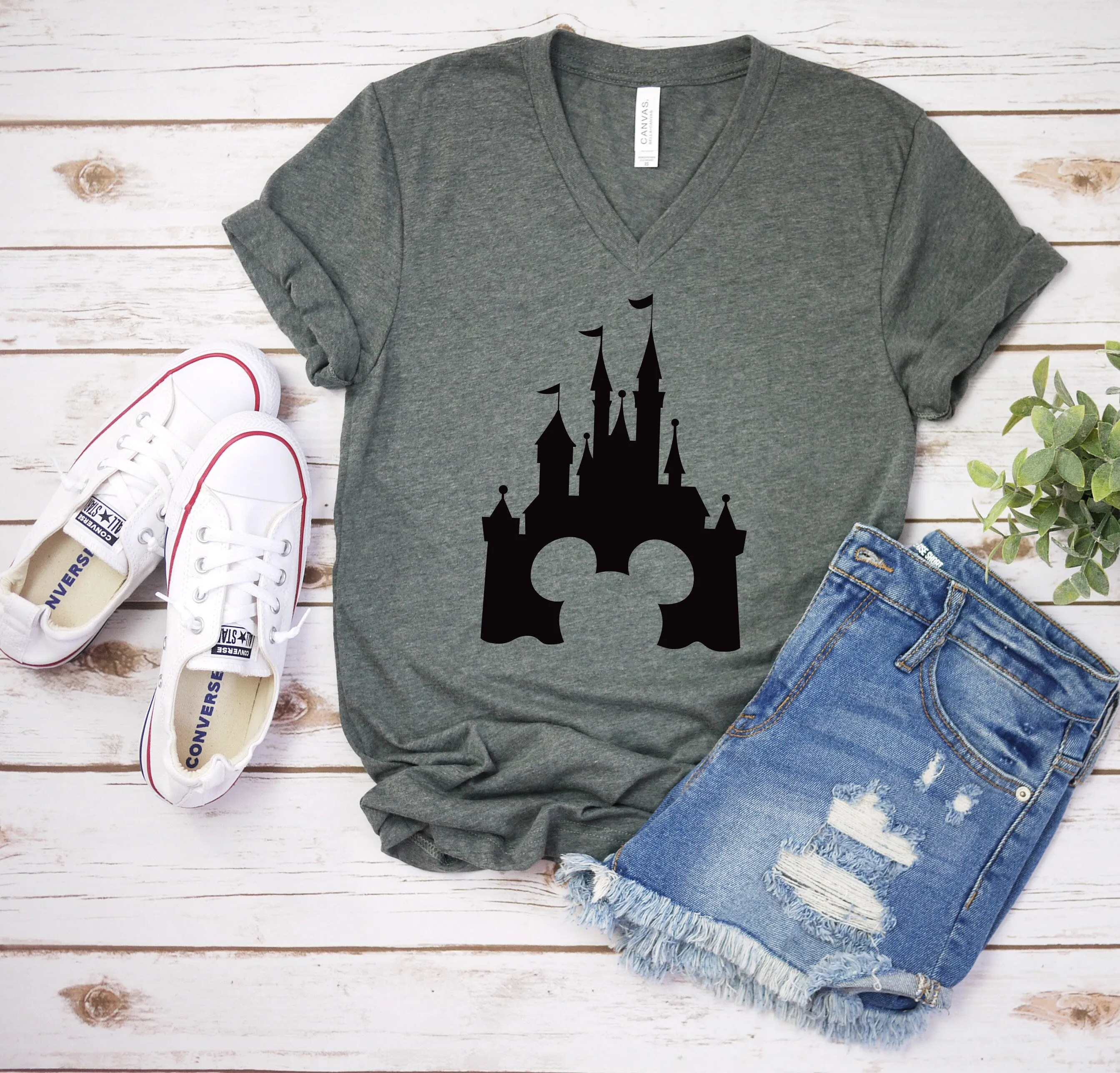 Mickey and Disney Castle T Shirt - Disney Mickey Shirt
