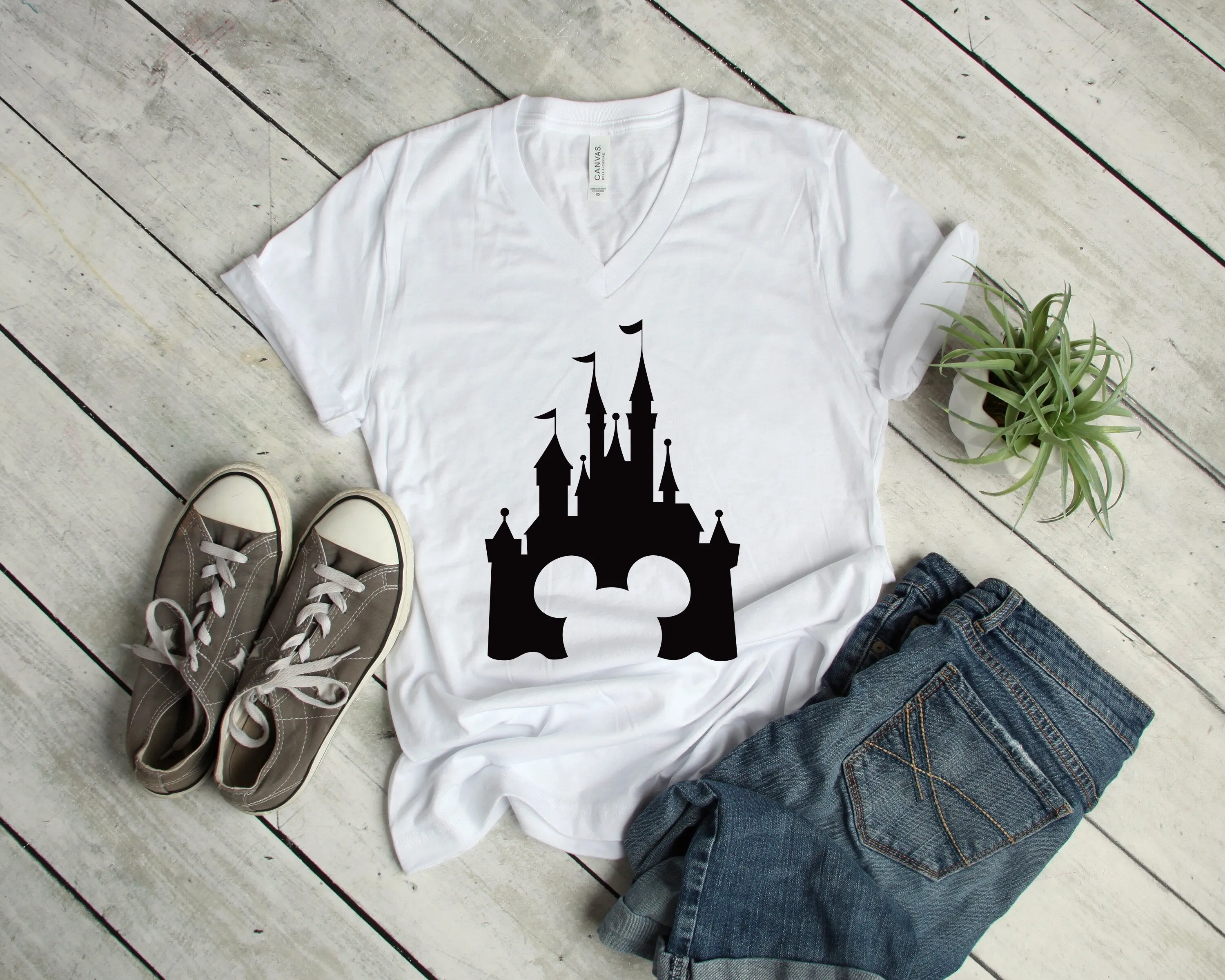 Mickey and Disney Castle T Shirt - Disney Mickey Shirt