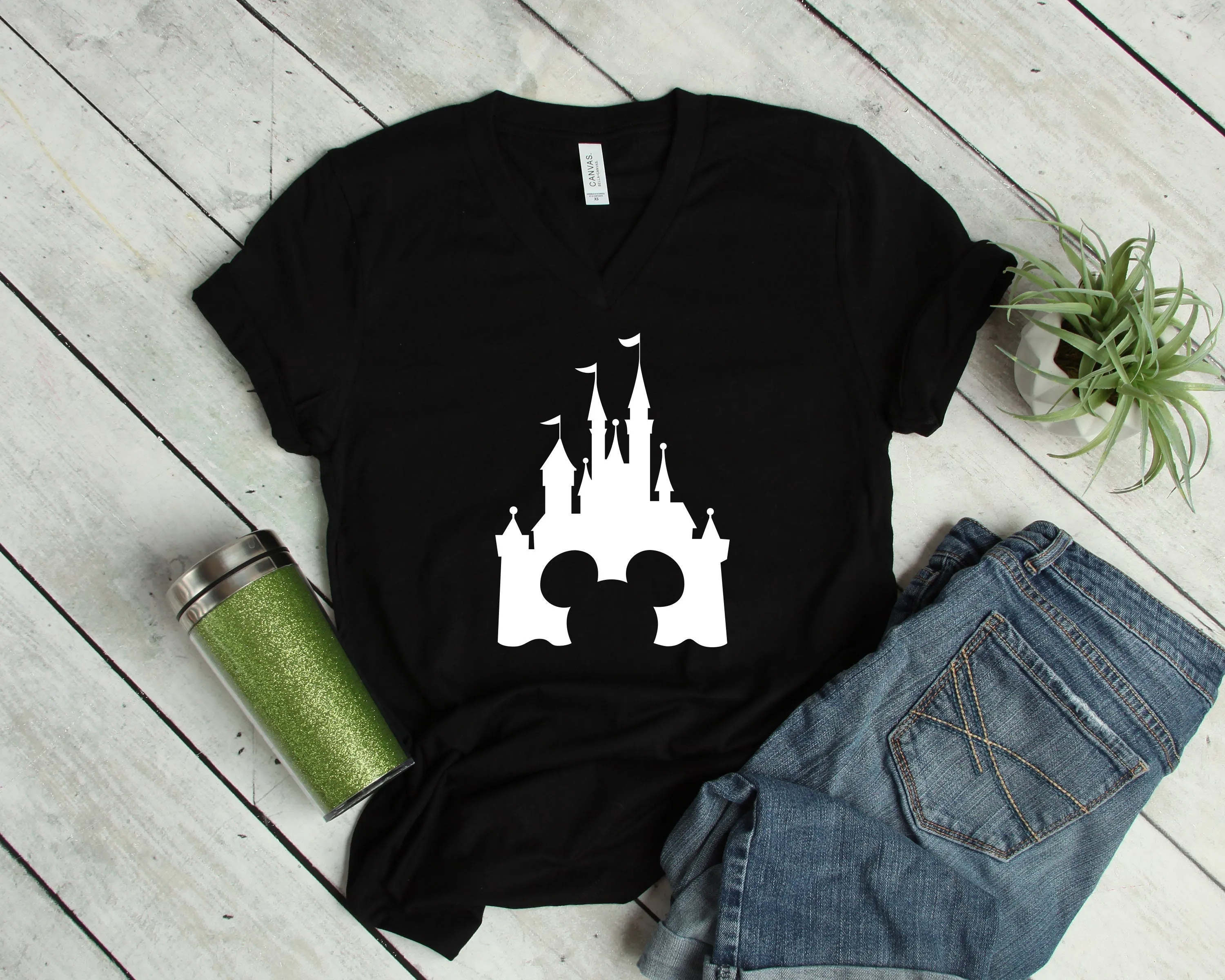 Mickey and Disney Castle T Shirt - Disney Mickey Shirt