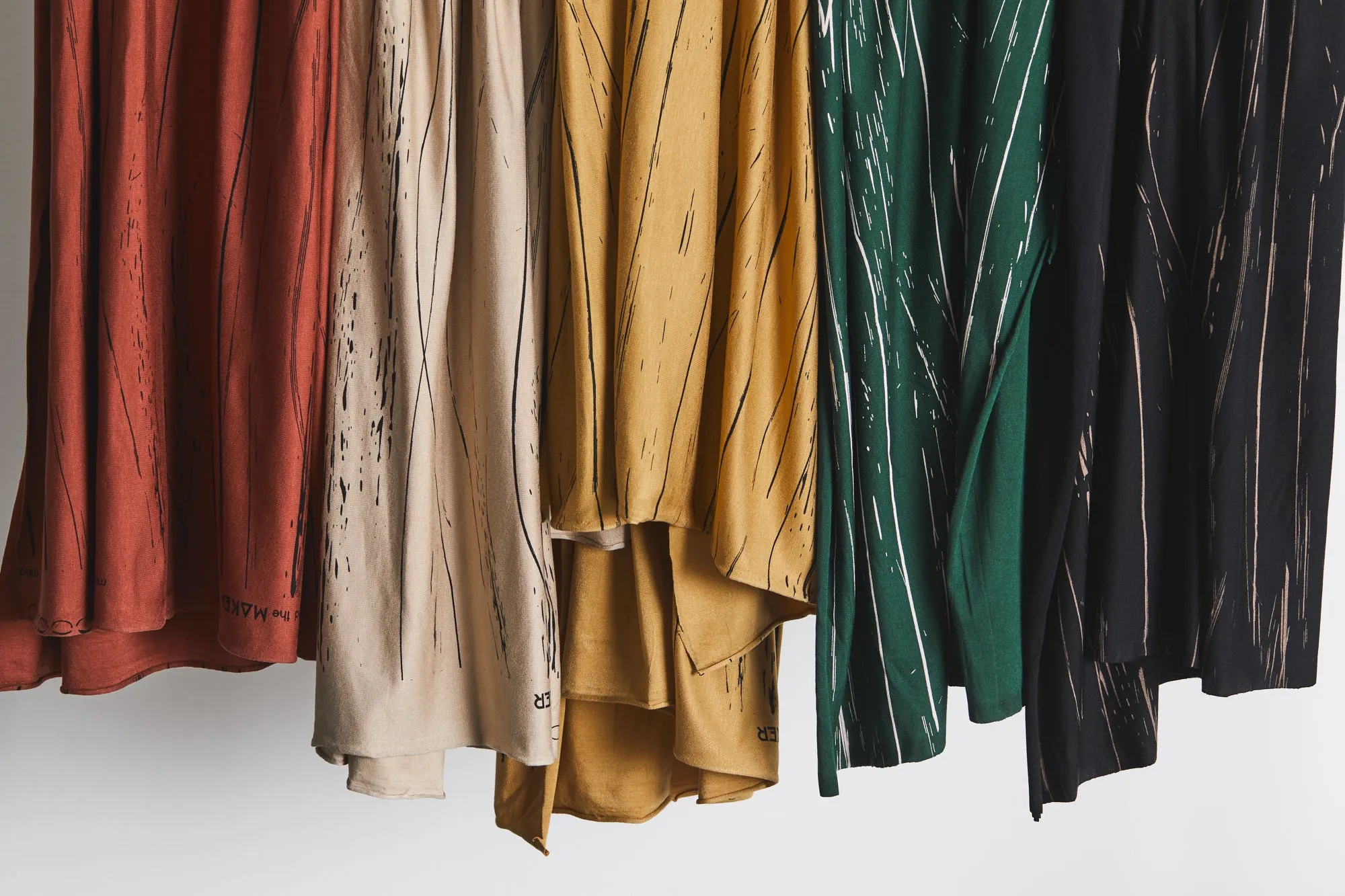 Mind The MAKER - Stray Lines Bottle Green ECOVERO™ Saja Viscose Jersey
