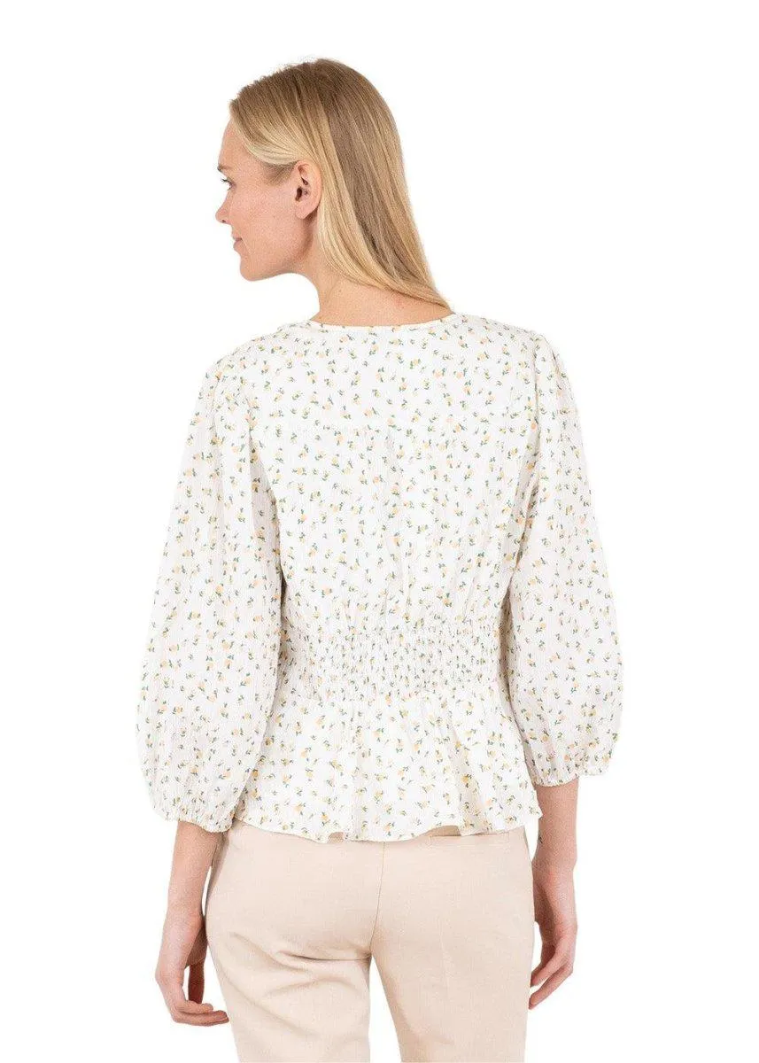 Mirala Fine Flower Blouse - White