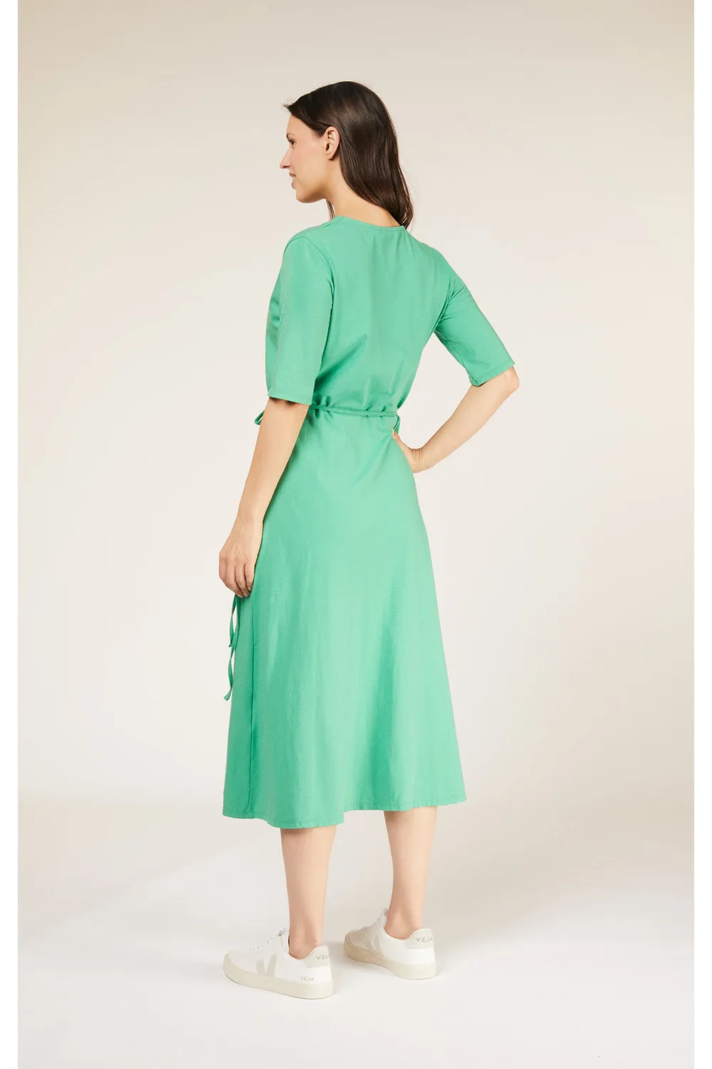 Miskha Wrap Dress in Green
