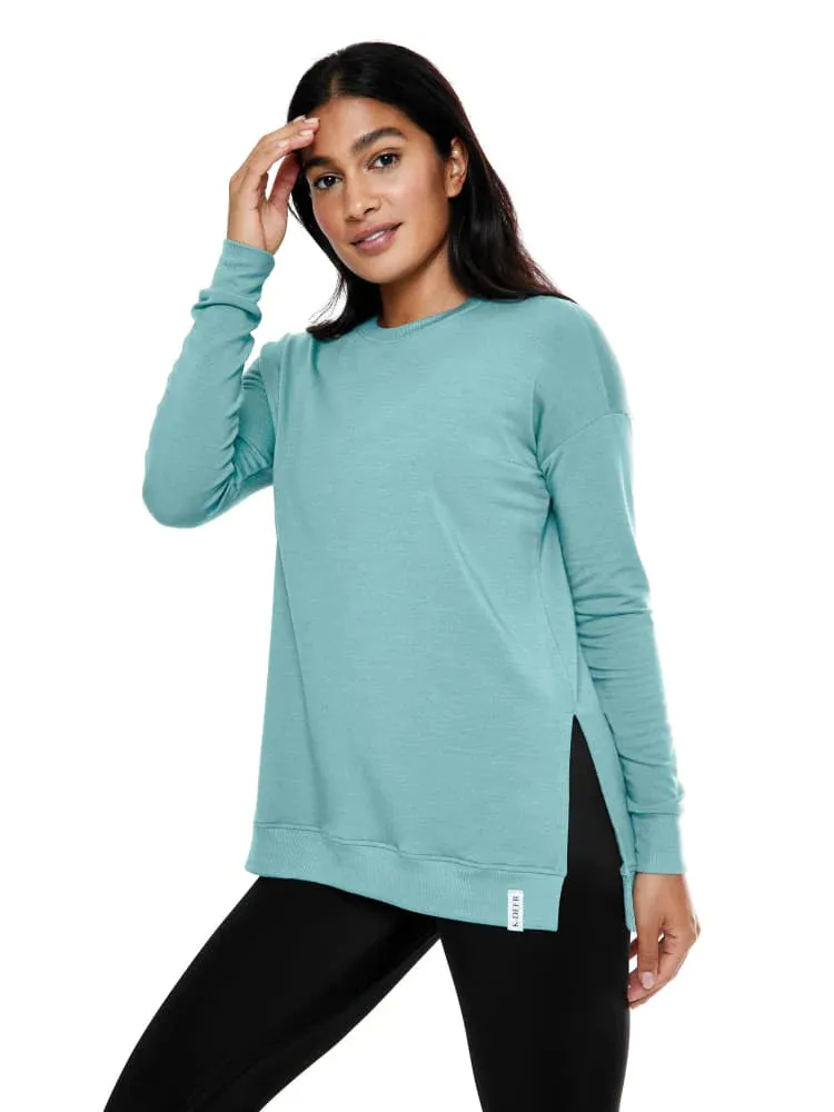 Misty Teal K-Deer Tencel Spandex French Terry