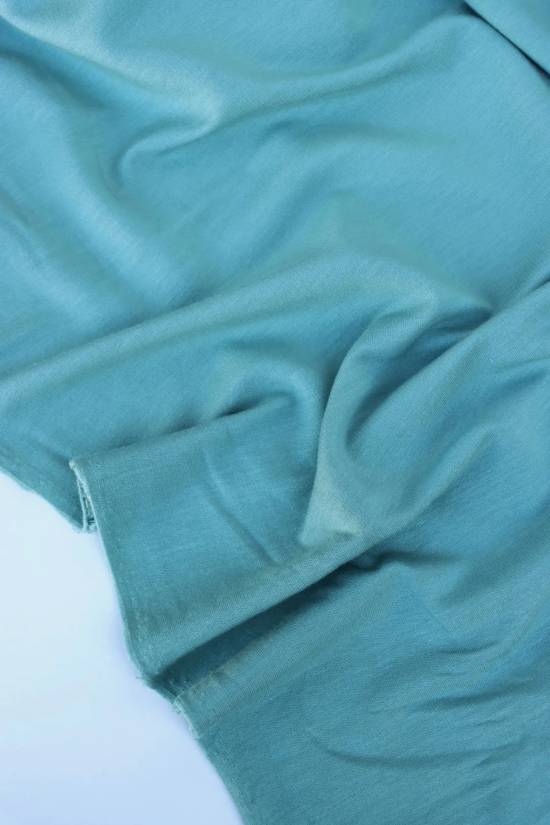 Misty Teal K-Deer Tencel Spandex French Terry