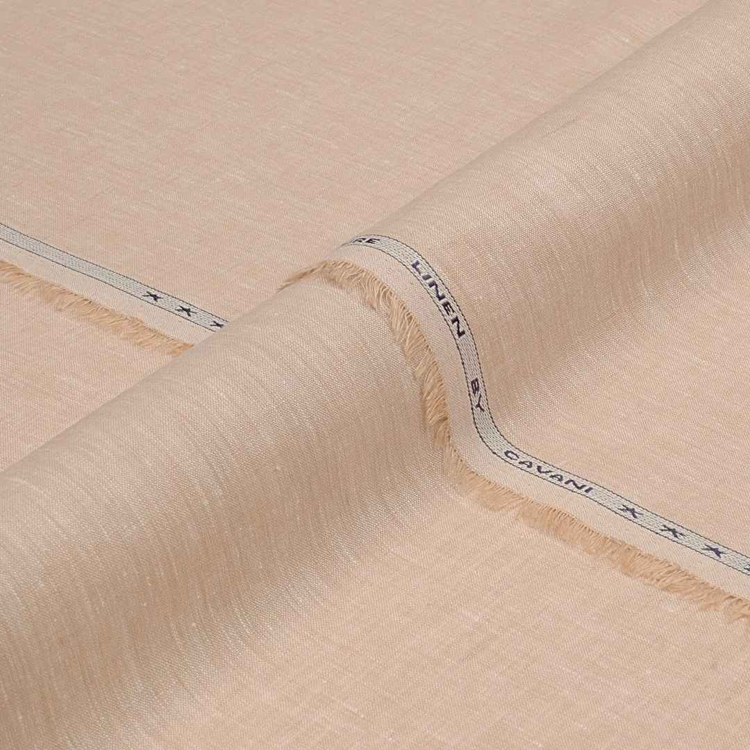 Mix Blended Shirting Linen Peach Fabric