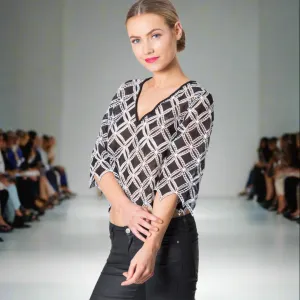 Neck Beaded Cotton Crop Top
