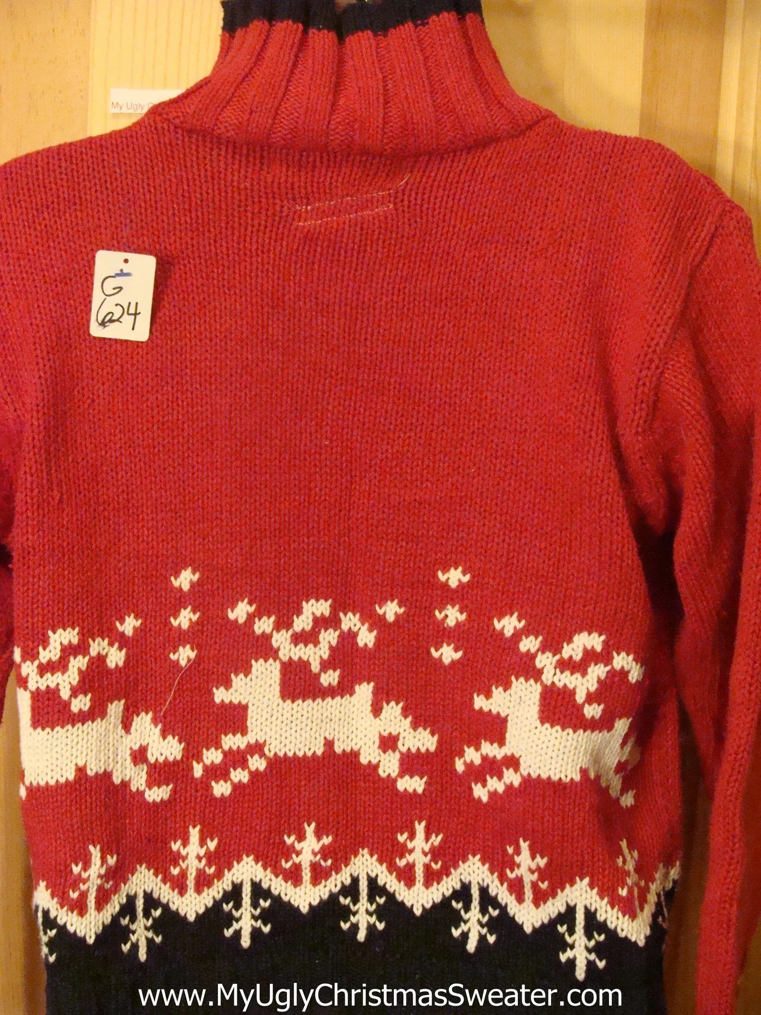 Need to Buy Christmas Sweaters? Red Vintage Reindeer Light Up Sweater