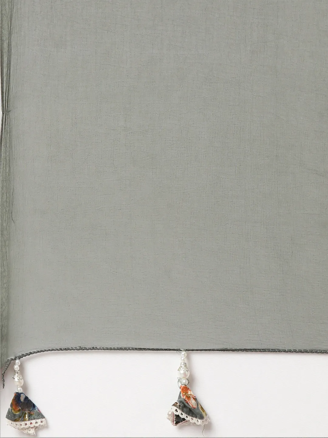 Neeru's Olive Regular Straight Printed Kurta And Trousers With Dupatta