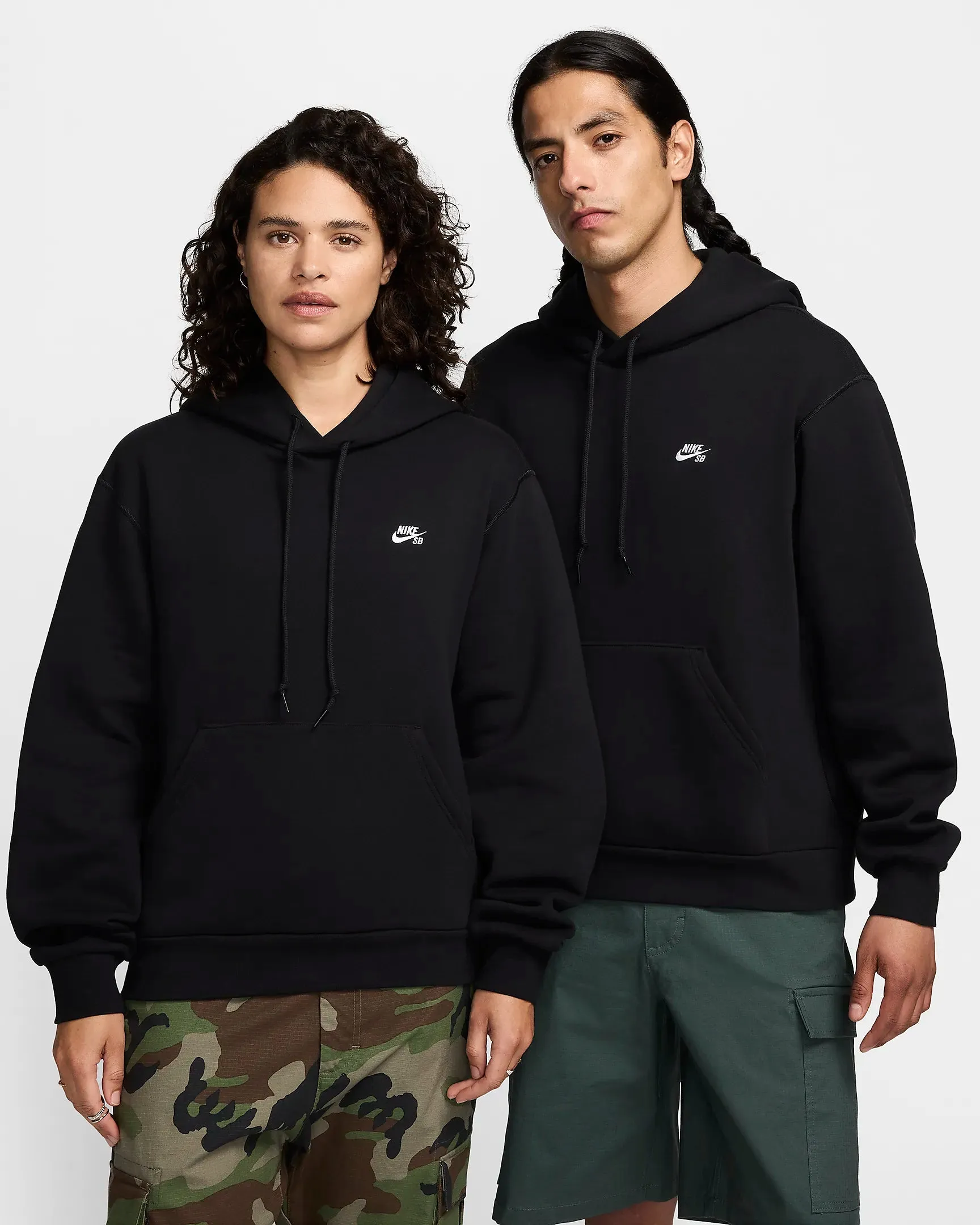 Nike SB Fleece Pullover Skate Hoodie: Black w/ Small Logo