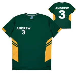 Personalised Green and Gold Training Shirt - Mens