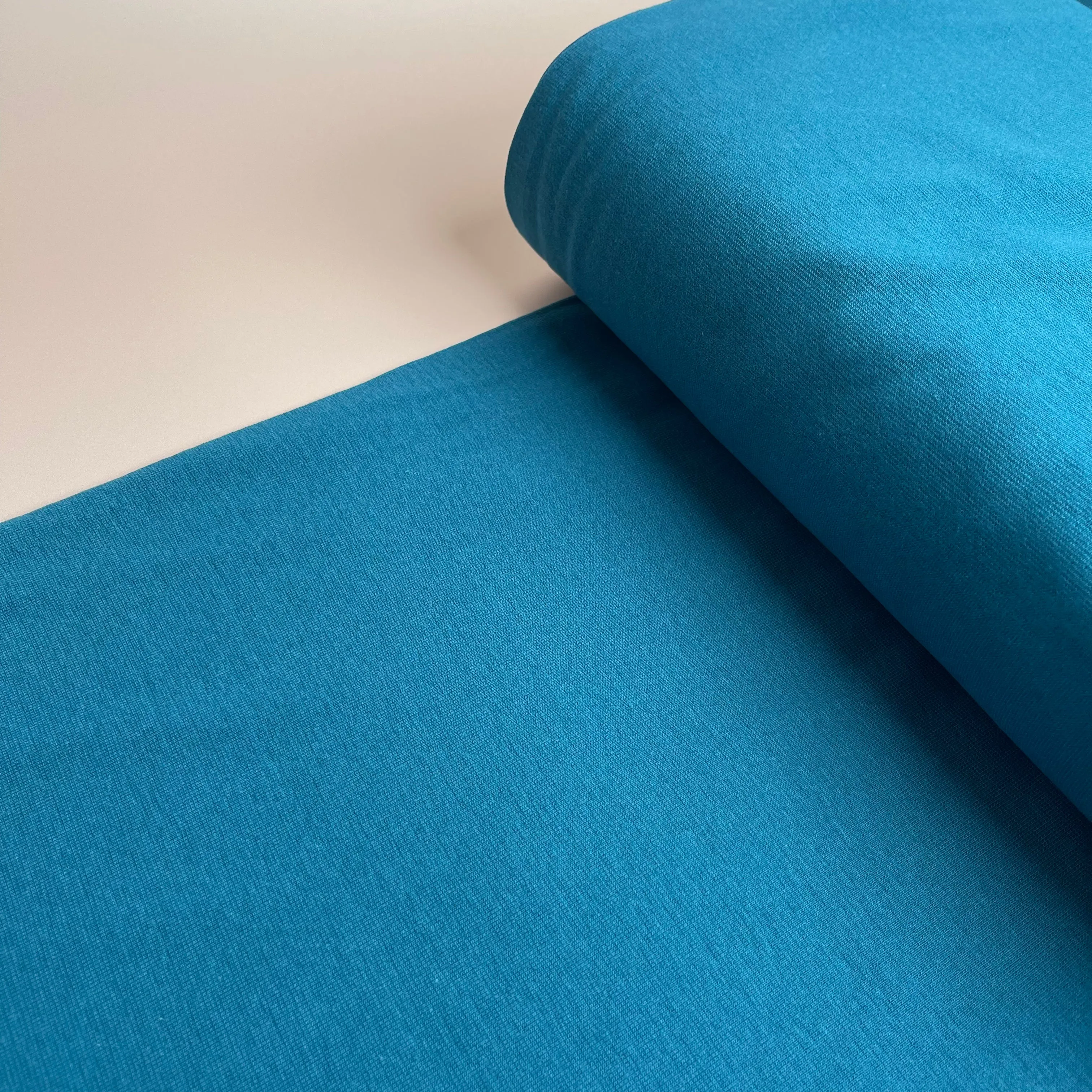 Petrol Tabular Cuff Ribbing Fabric