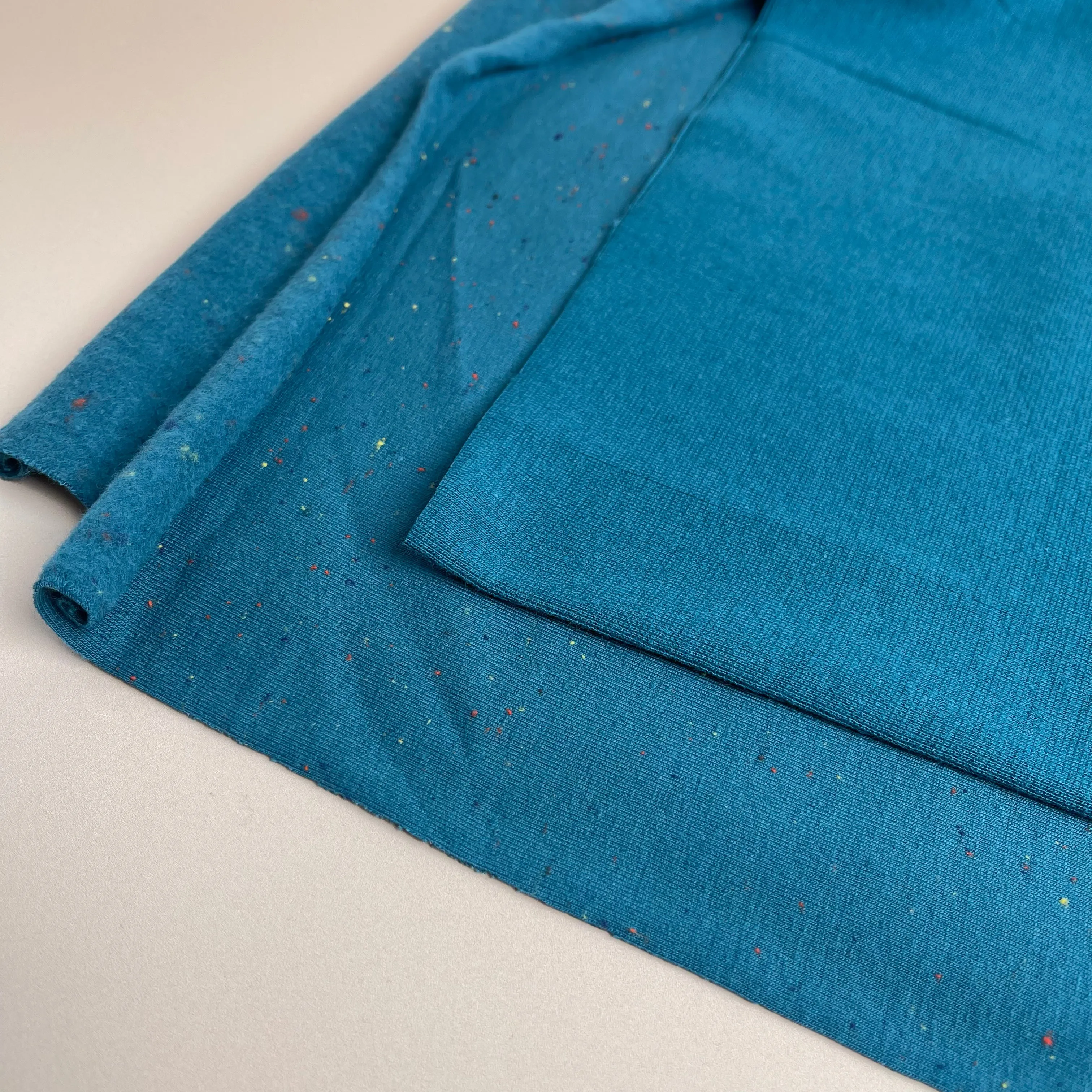 Petrol Tabular Cuff Ribbing Fabric