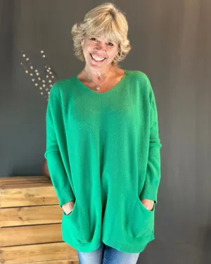 Pocket Jumper - Emerald Green