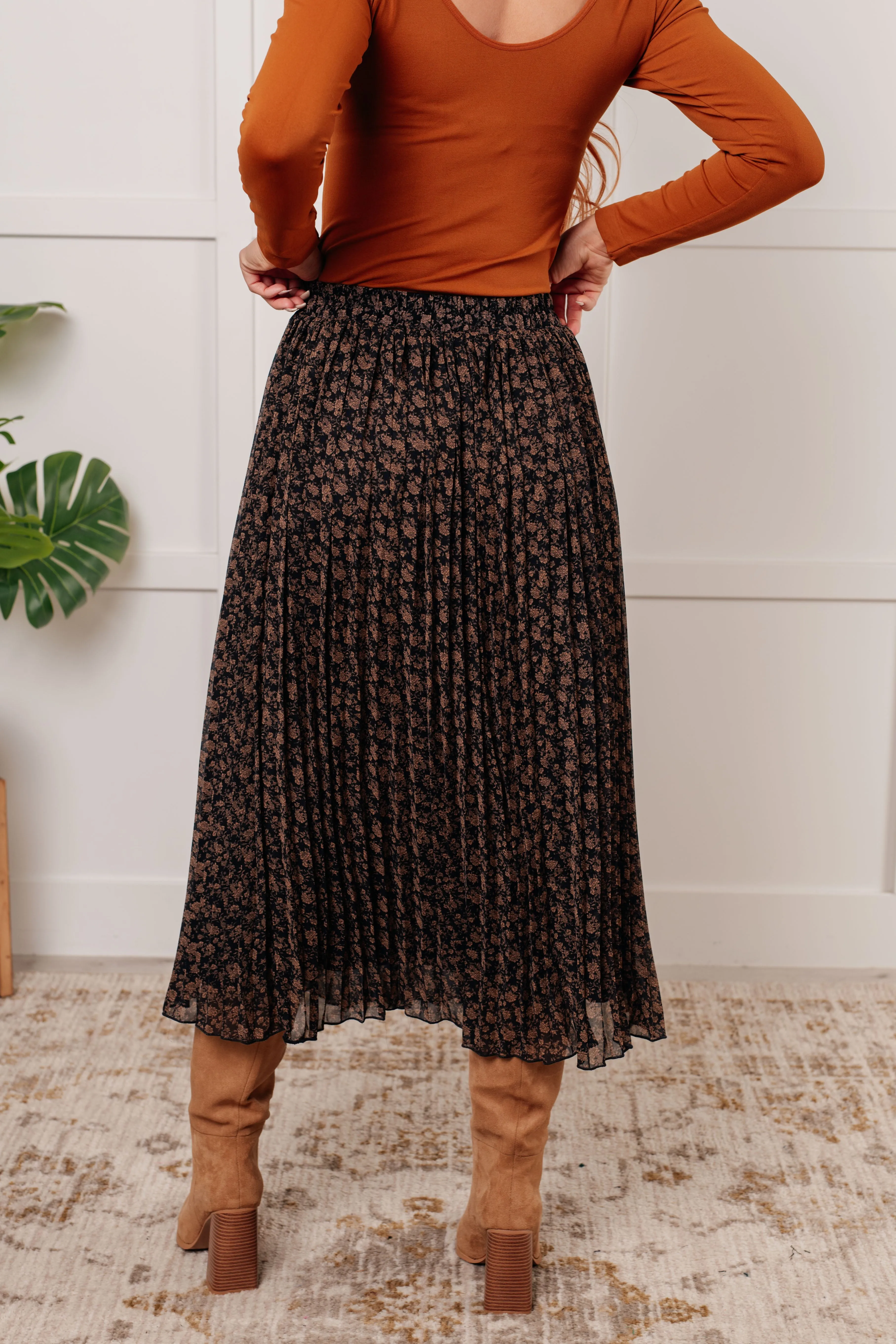 Polagram Just What You Wanted Floral Print Pleated Skirt