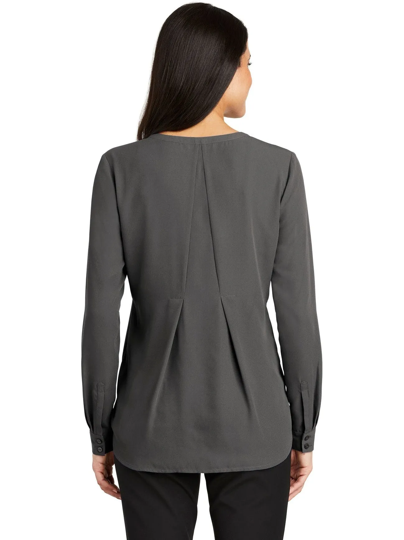 Port Authority Ladies Long Sleeve Button-Front Blouse