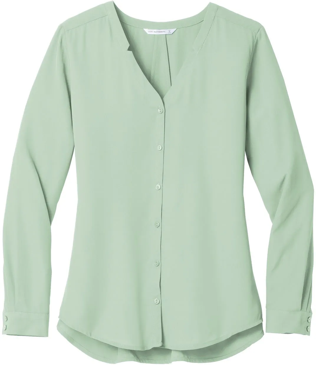 Port Authority Ladies Long Sleeve Button-Front Blouse