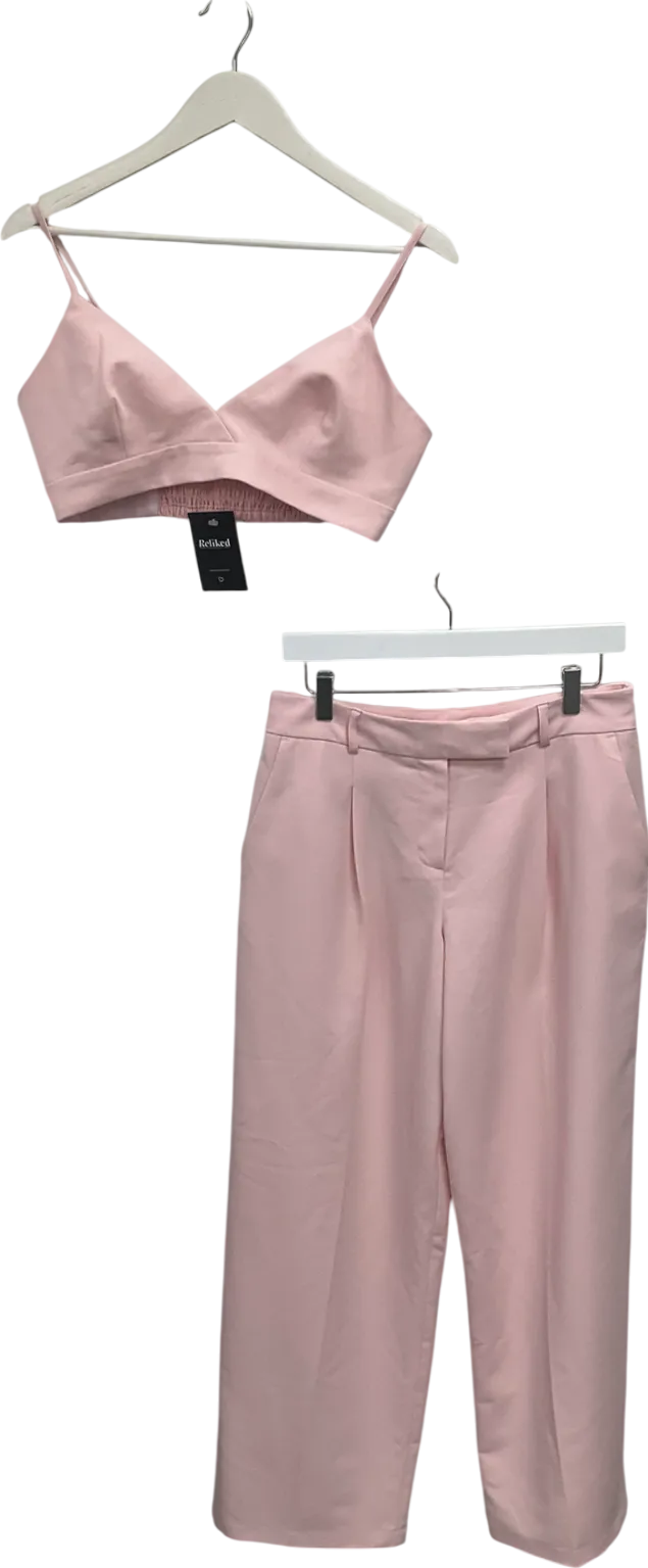 Primark Pink X Rita Ora Straight Leg Trousers And Bralette UK 10