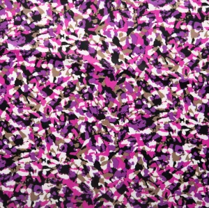 Printed Satin Velvet - CHARLOTTE - Abstracts - Pink
