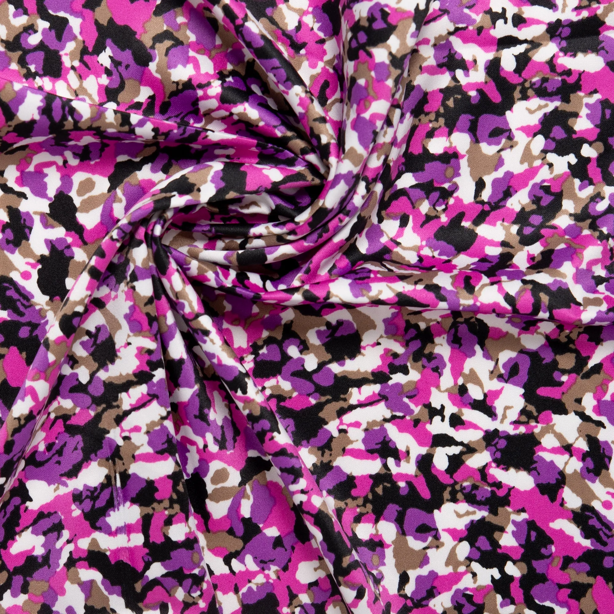 Printed Satin Velvet - CHARLOTTE - Abstracts - Pink