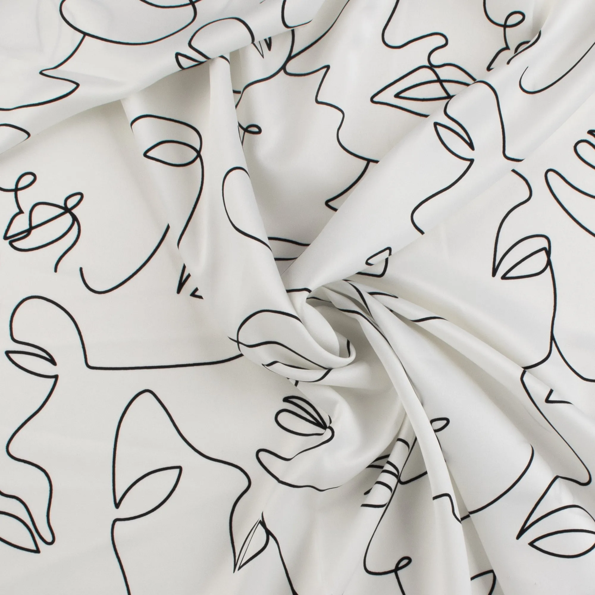 Printed Satin Velvet - SABRINA - 005 - Offwhite