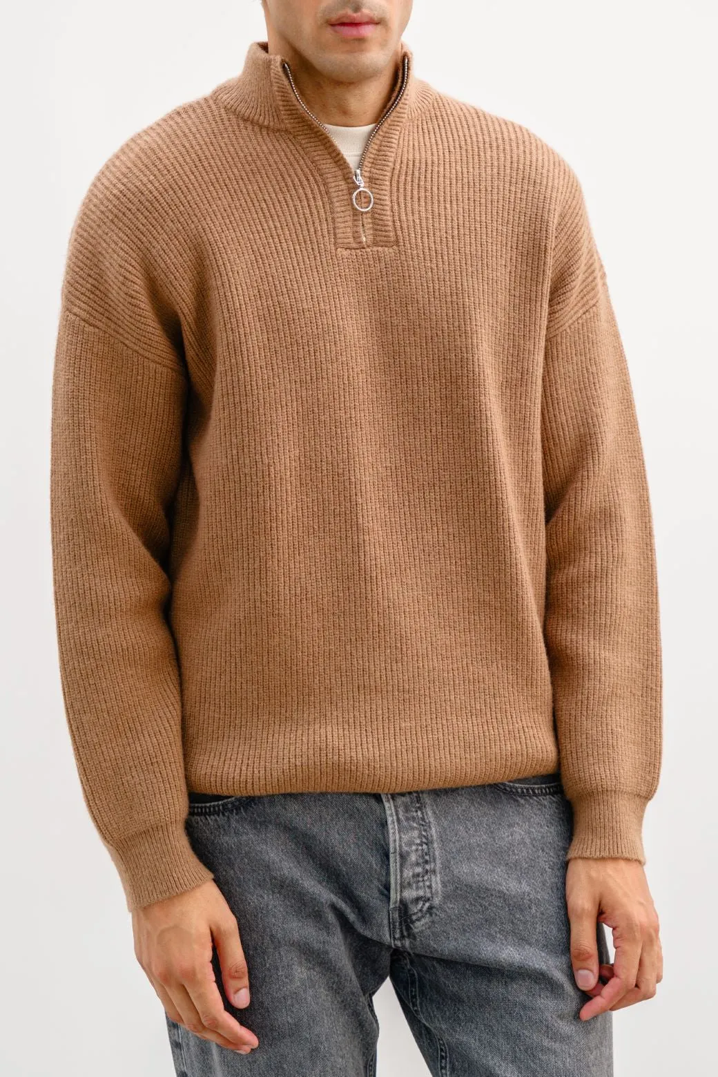 RELAXED MOCKNECK SWEATER