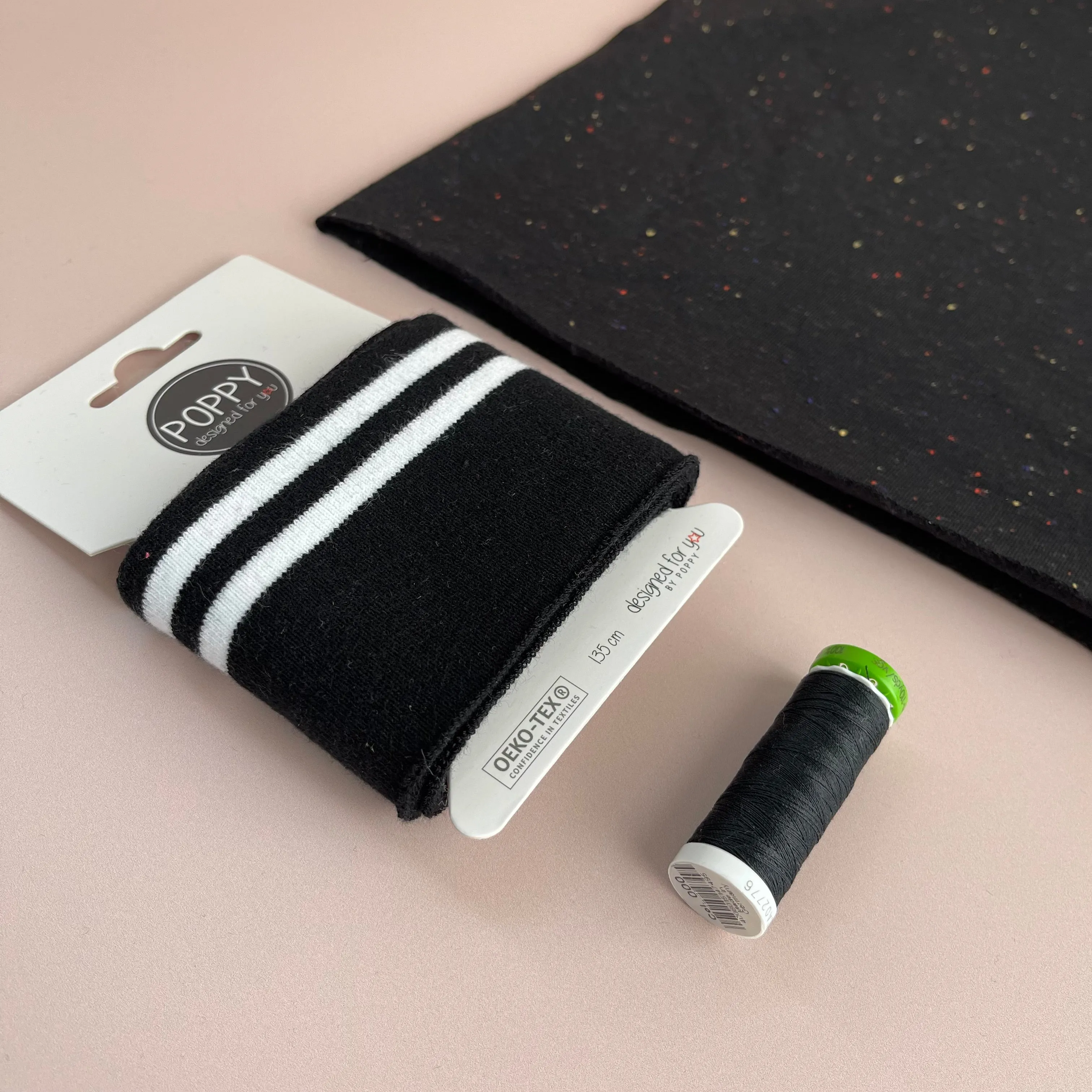 Ribbing Cuffing Pack with White Stripes