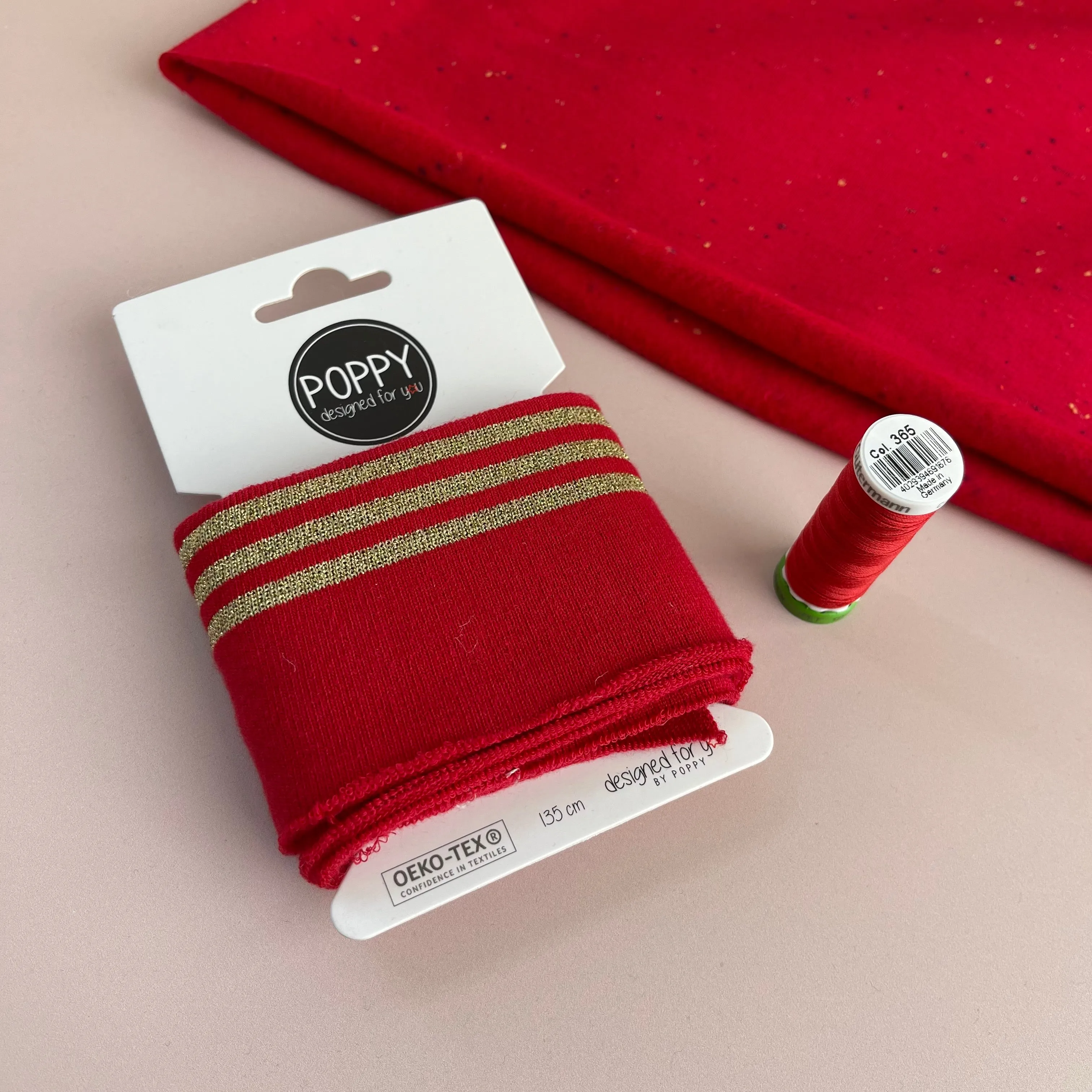 Ribbing Cuffing Pack with White Stripes