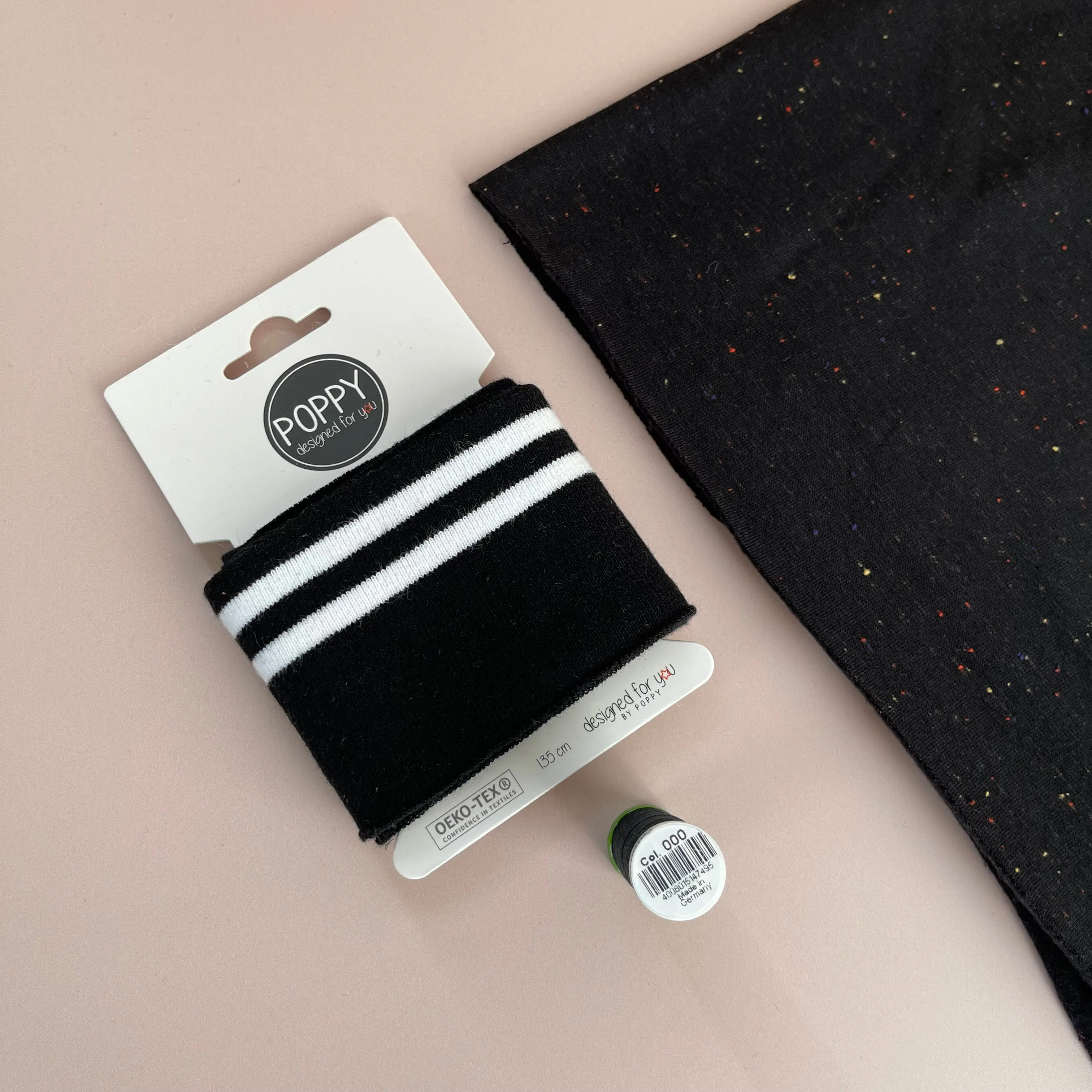 Ribbing Cuffing Pack with White Stripes