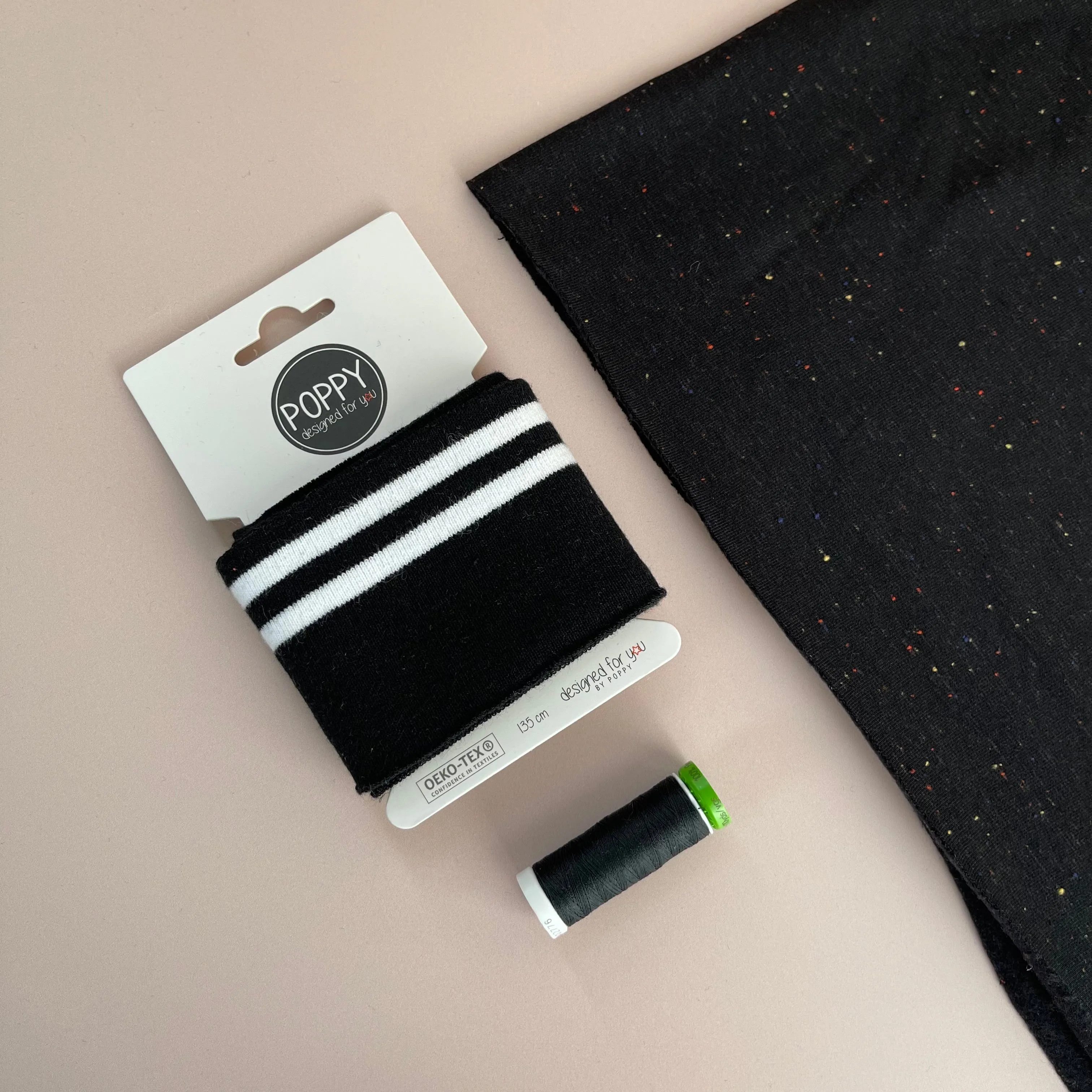 Ribbing Cuffing Pack with White Stripes