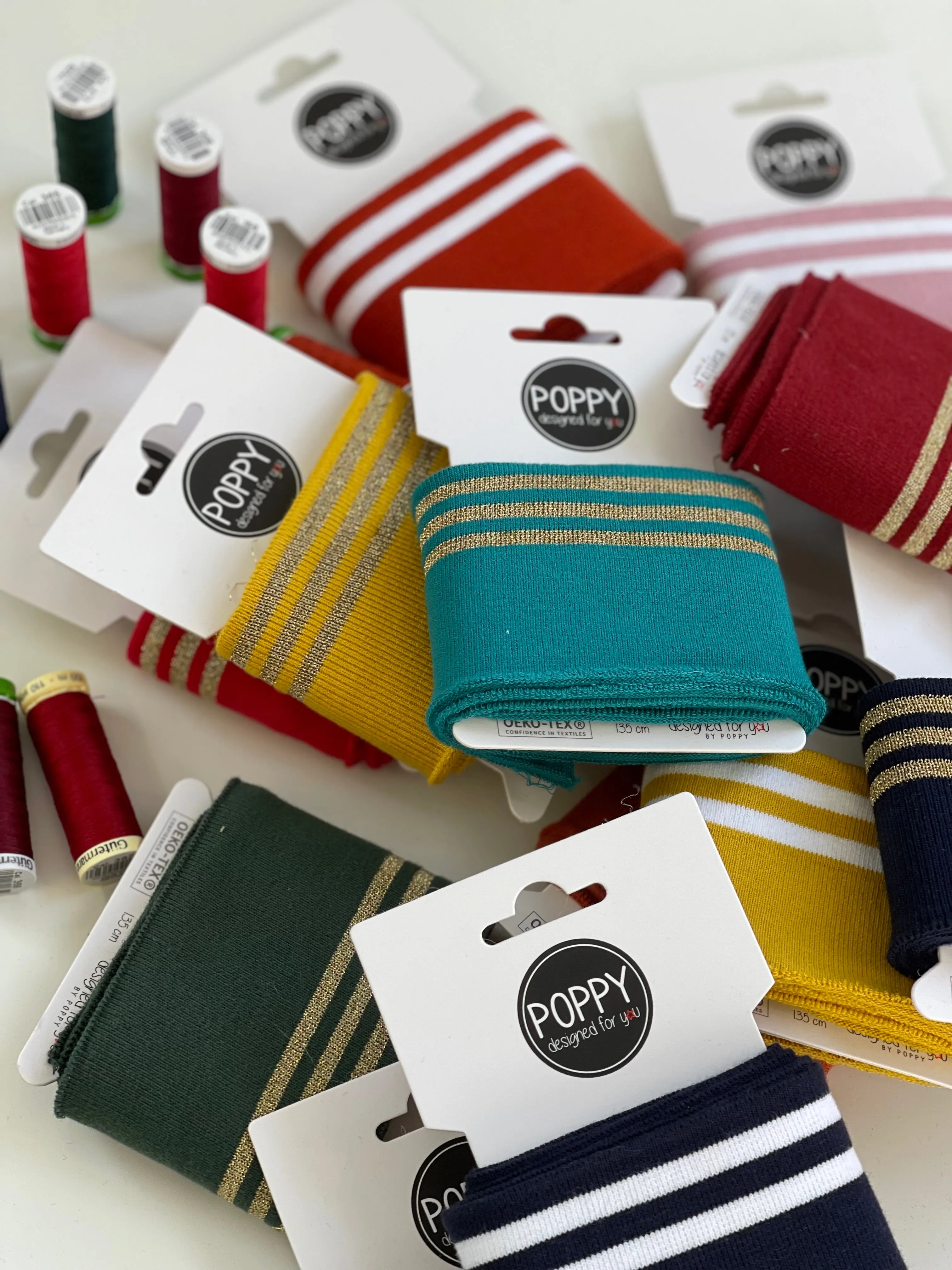 Ribbing Cuffing Pack with White Stripes