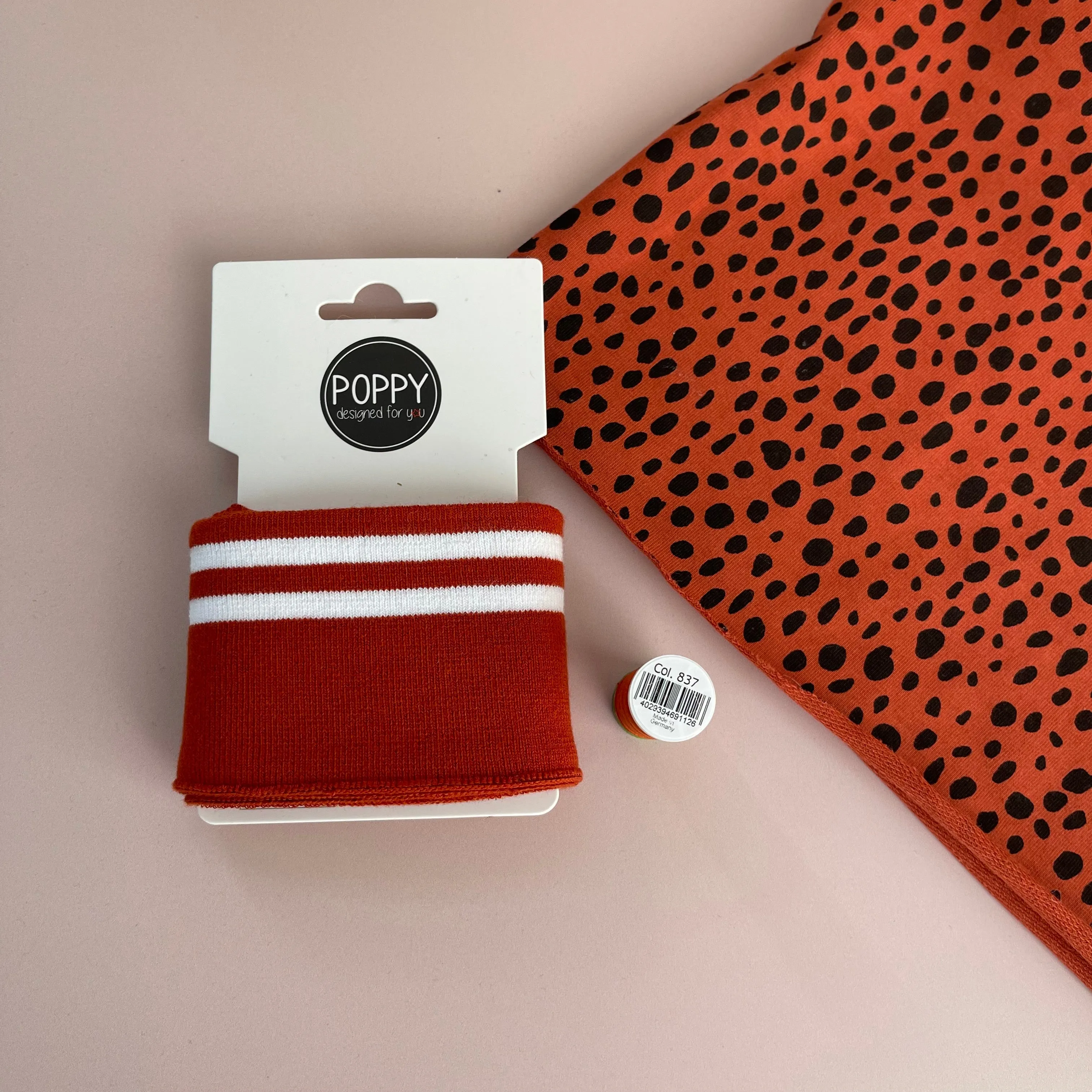 Ribbing Cuffing Pack with White Stripes
