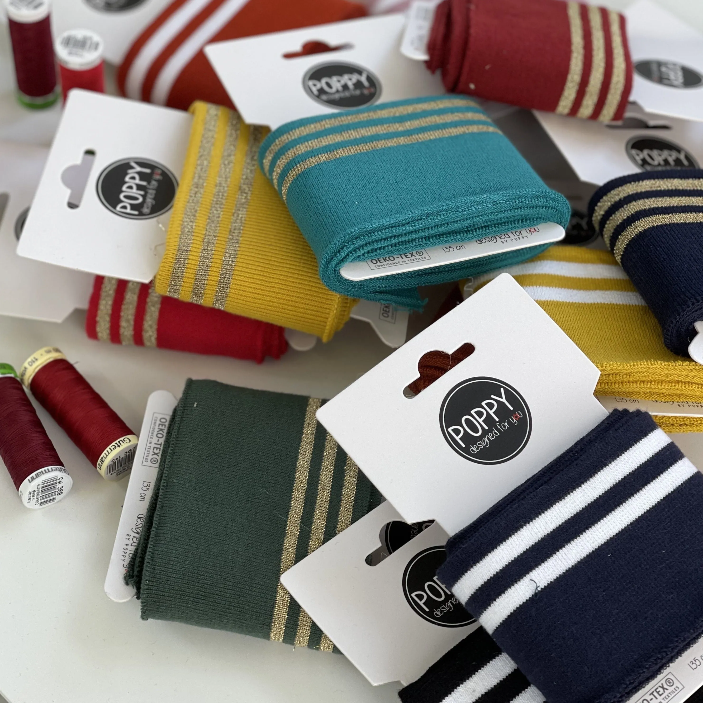Ribbing Cuffing Pack with White Stripes