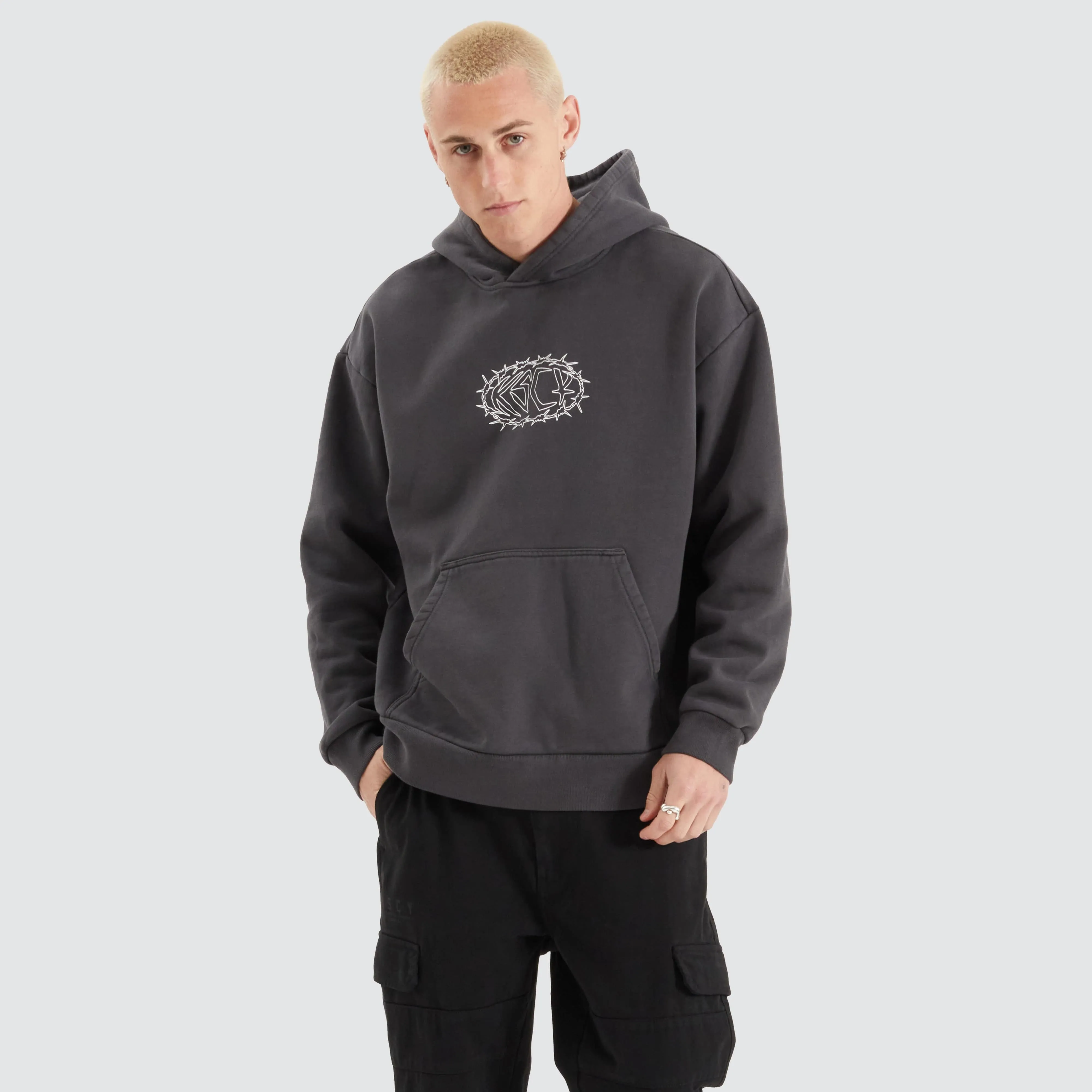 Riftborne Heavy Relaxed Hoodie Pigment Asphalt