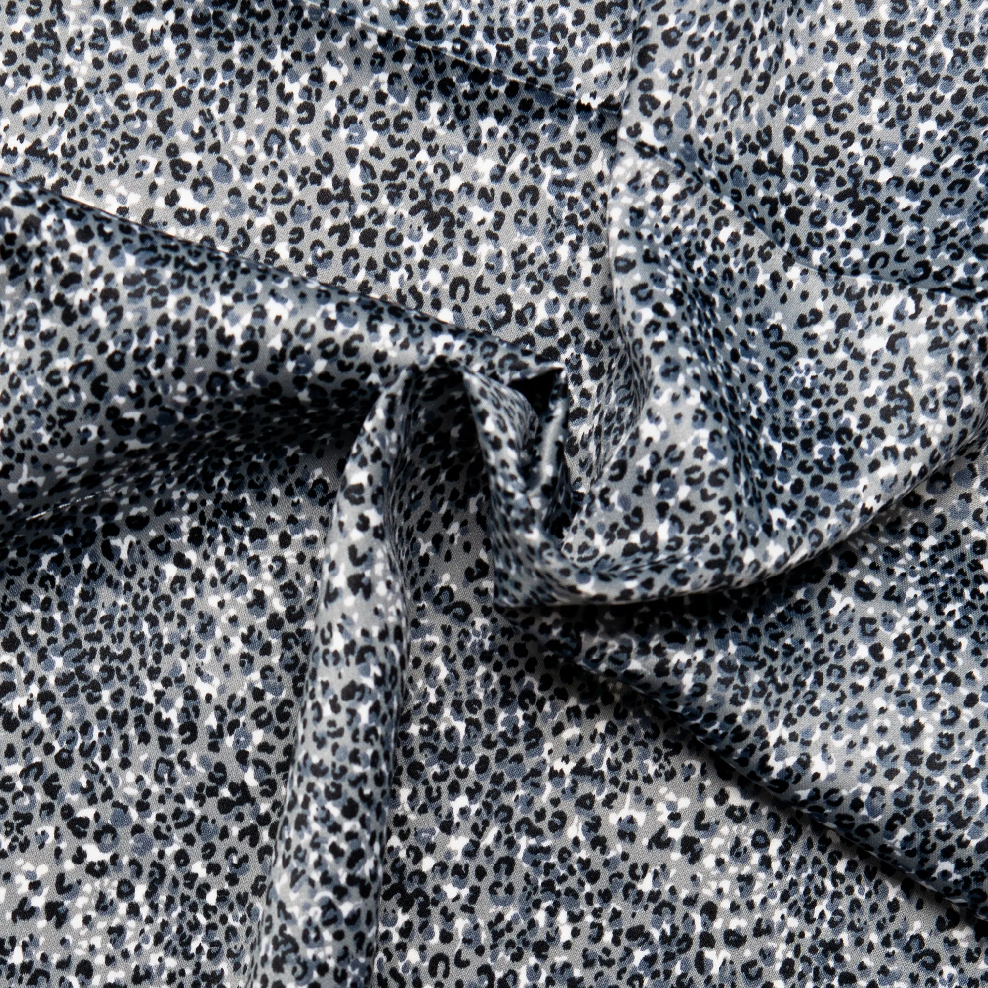 Satin Velvet  - Leopards - Grey