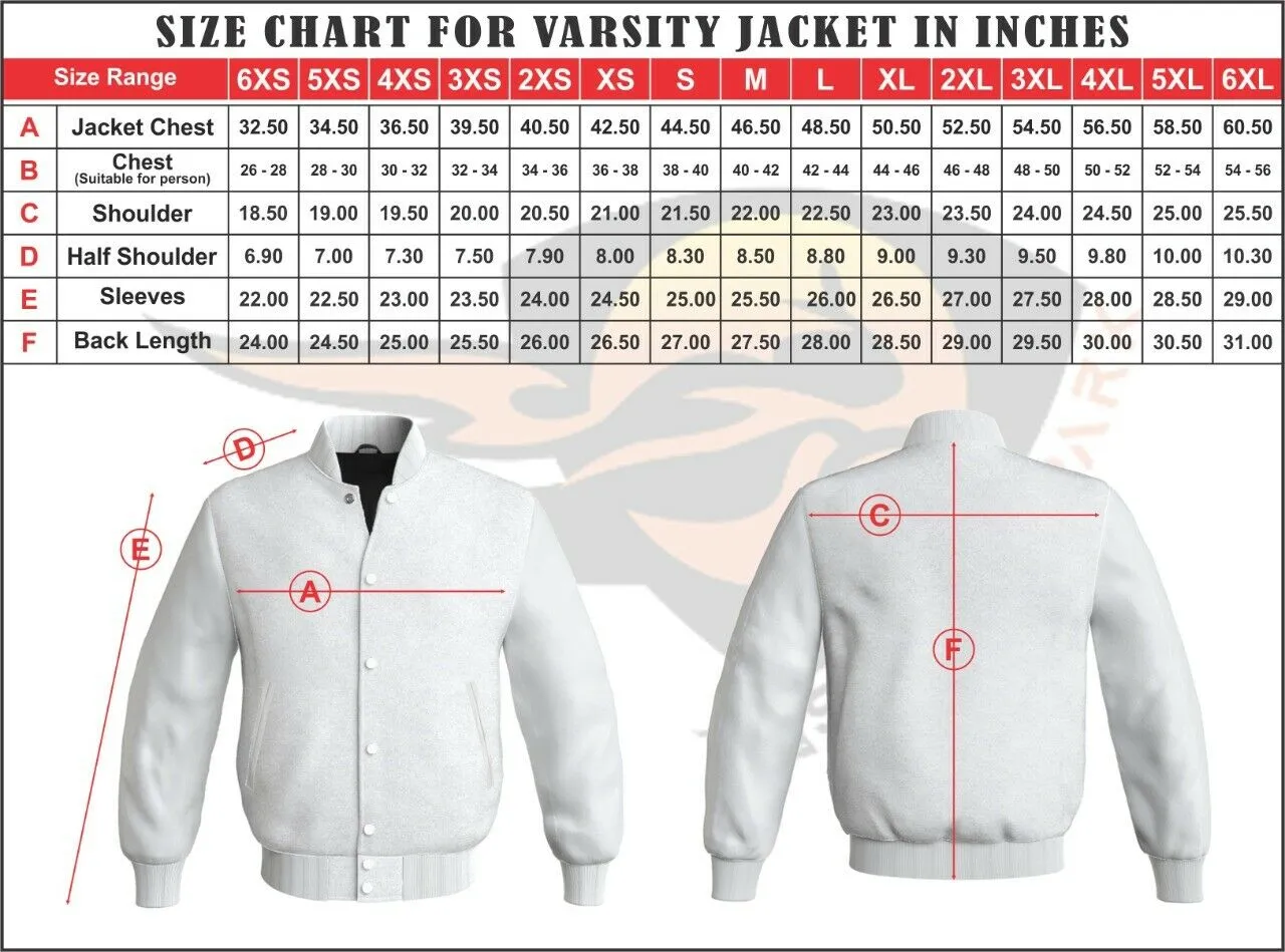 Spine Spark Black Wool Varsity Jacket White Leather Sleeves