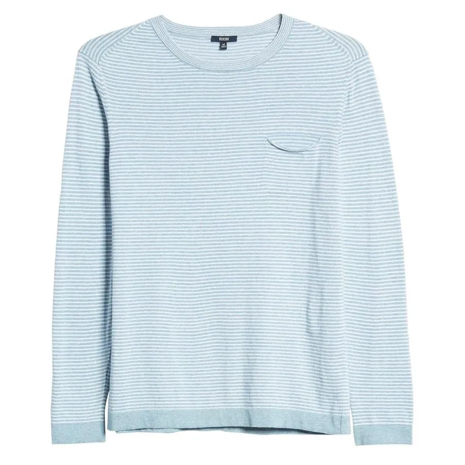 Stripe Pocket Sweater (Light Blue)
