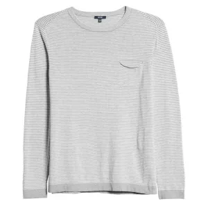 Stripe Pocket Sweater (Light Grey)
