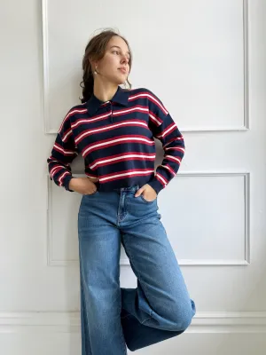 Striped Longsleeve Polo