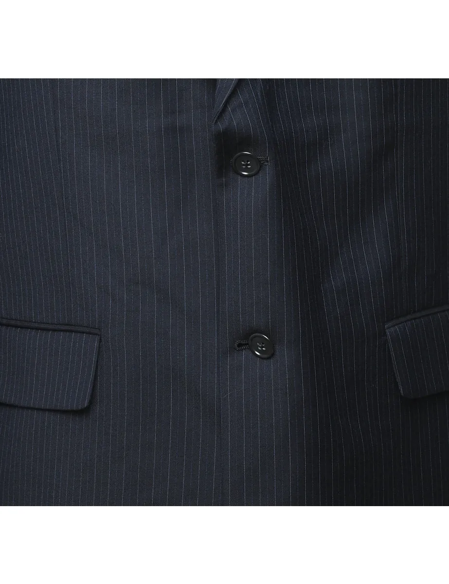 Striped Navy Classic Blazer - XL