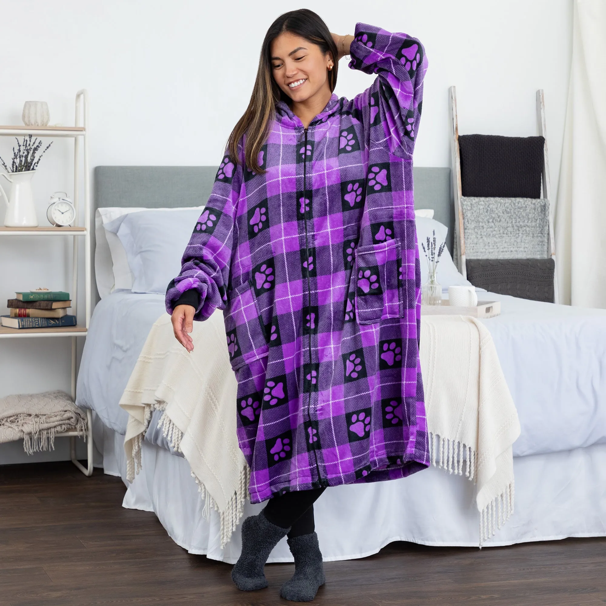 Super Cozy&trade; Premium Full Zip Oversized Blanket Hoodie