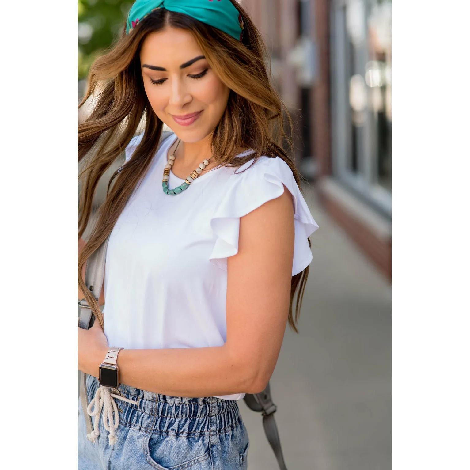 Super Soft Flutter Sleeve Tee