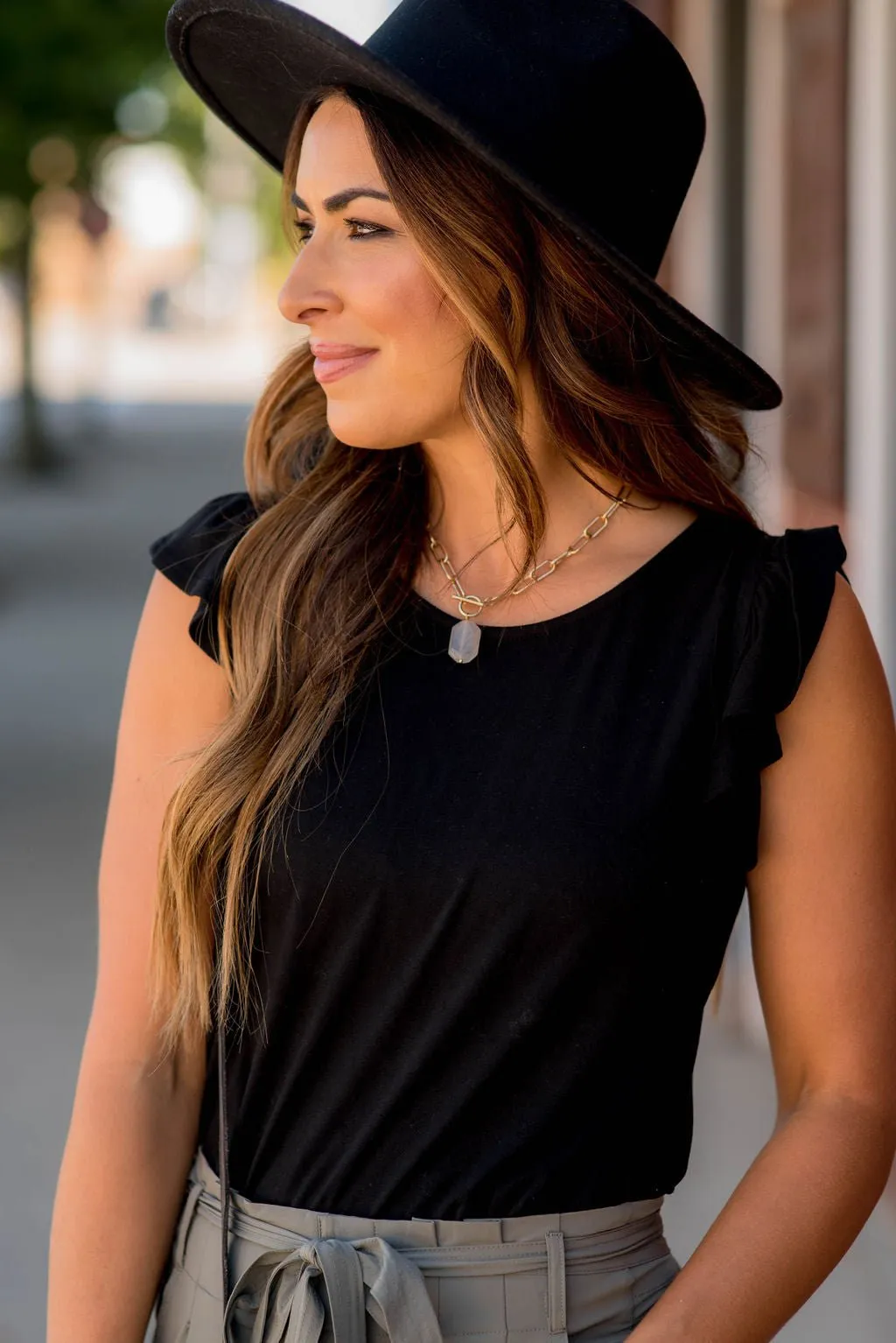 Super Soft Flutter Sleeve Tee