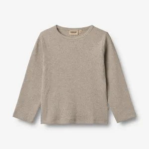 T-shirt L/S Milo - gravel melange
