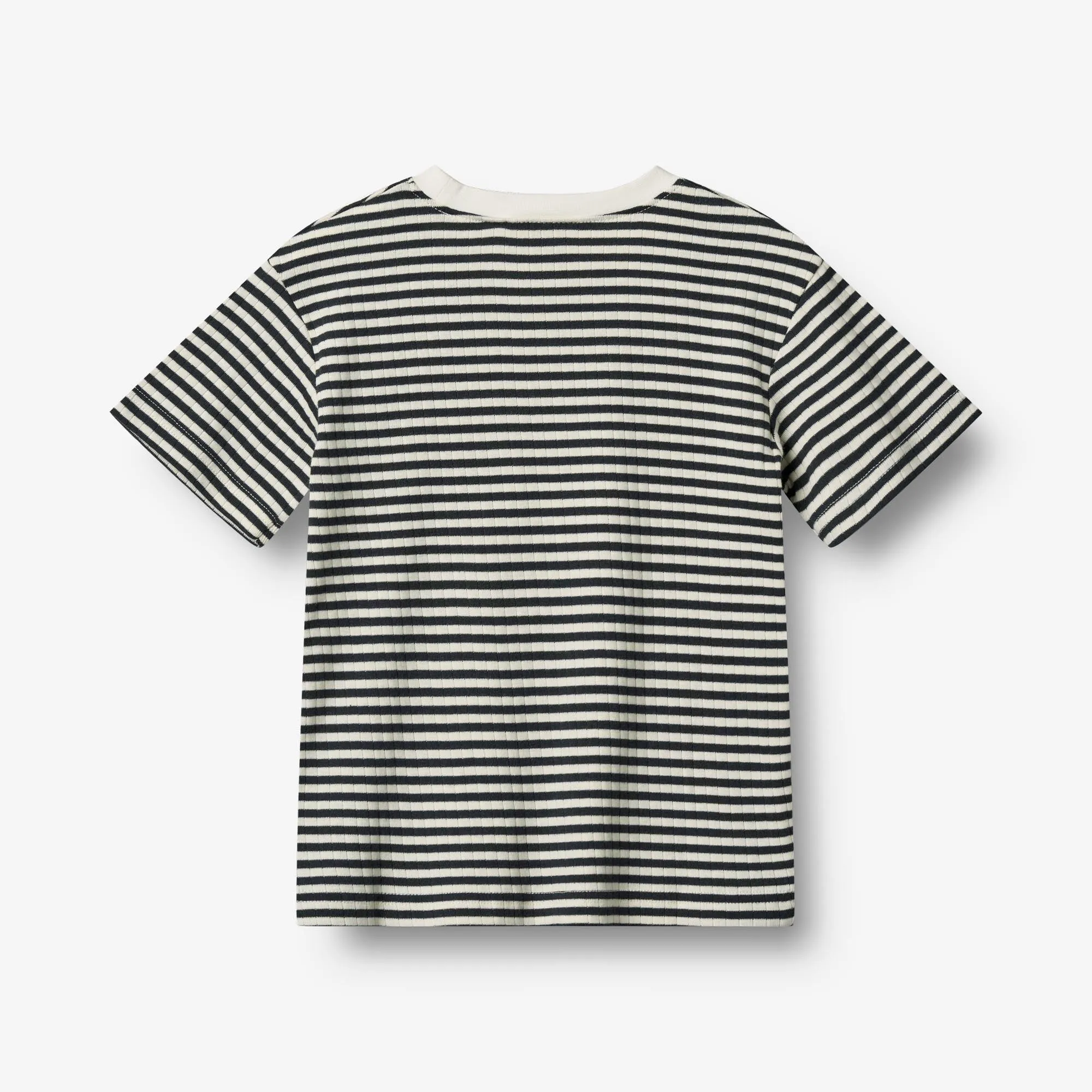 T-shirt S/S Fabian - navy rib stripe