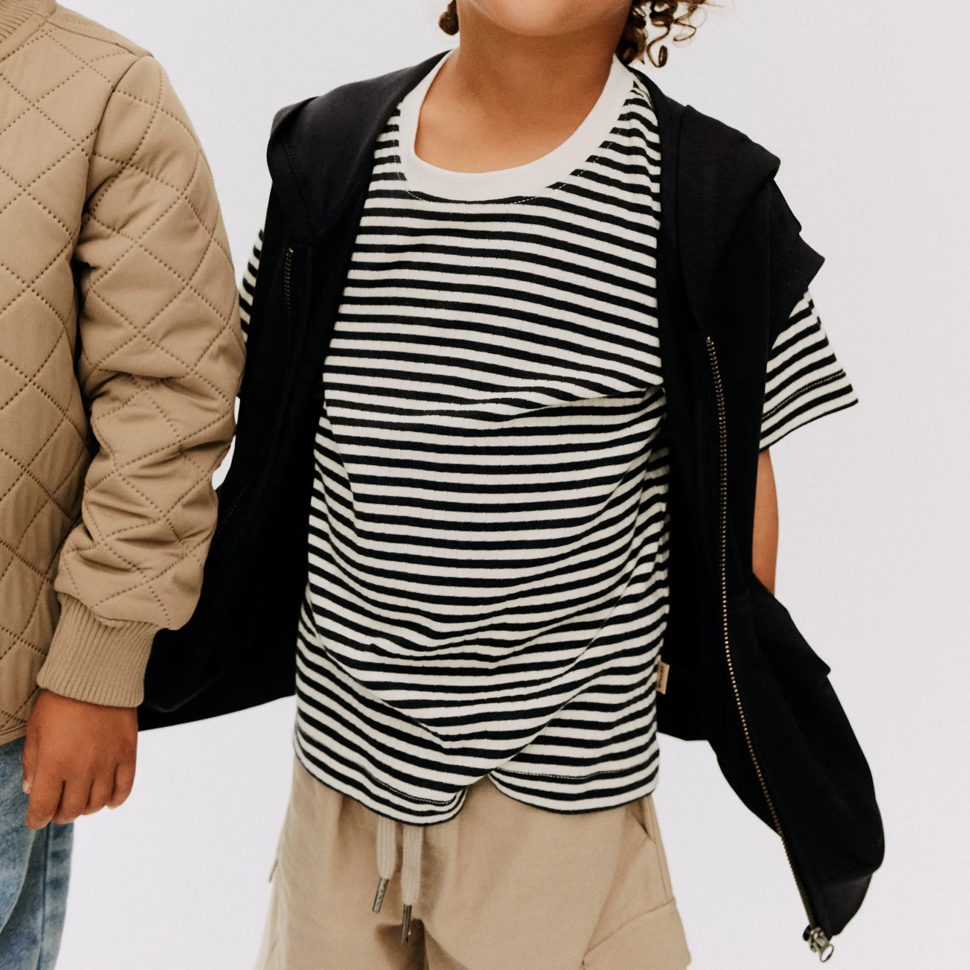T-shirt S/S Fabian - navy rib stripe